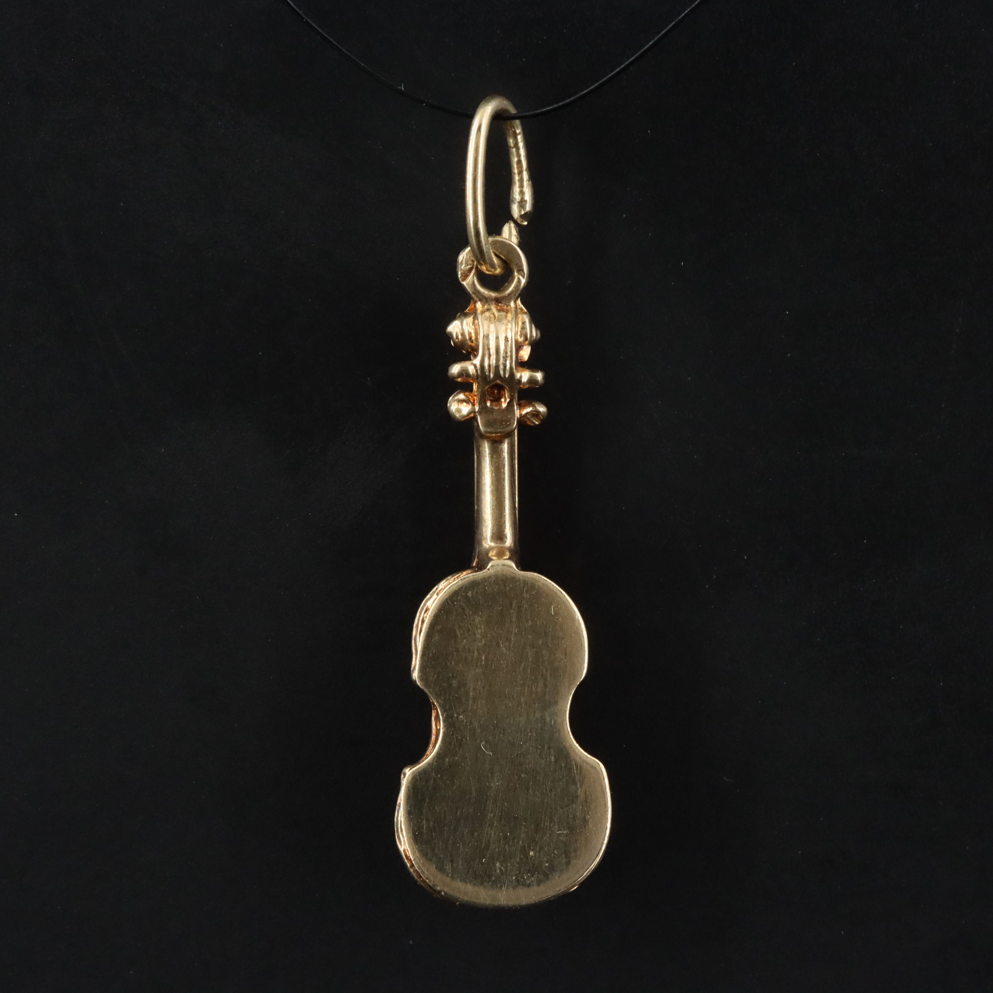 14K Violin Charm Pendant