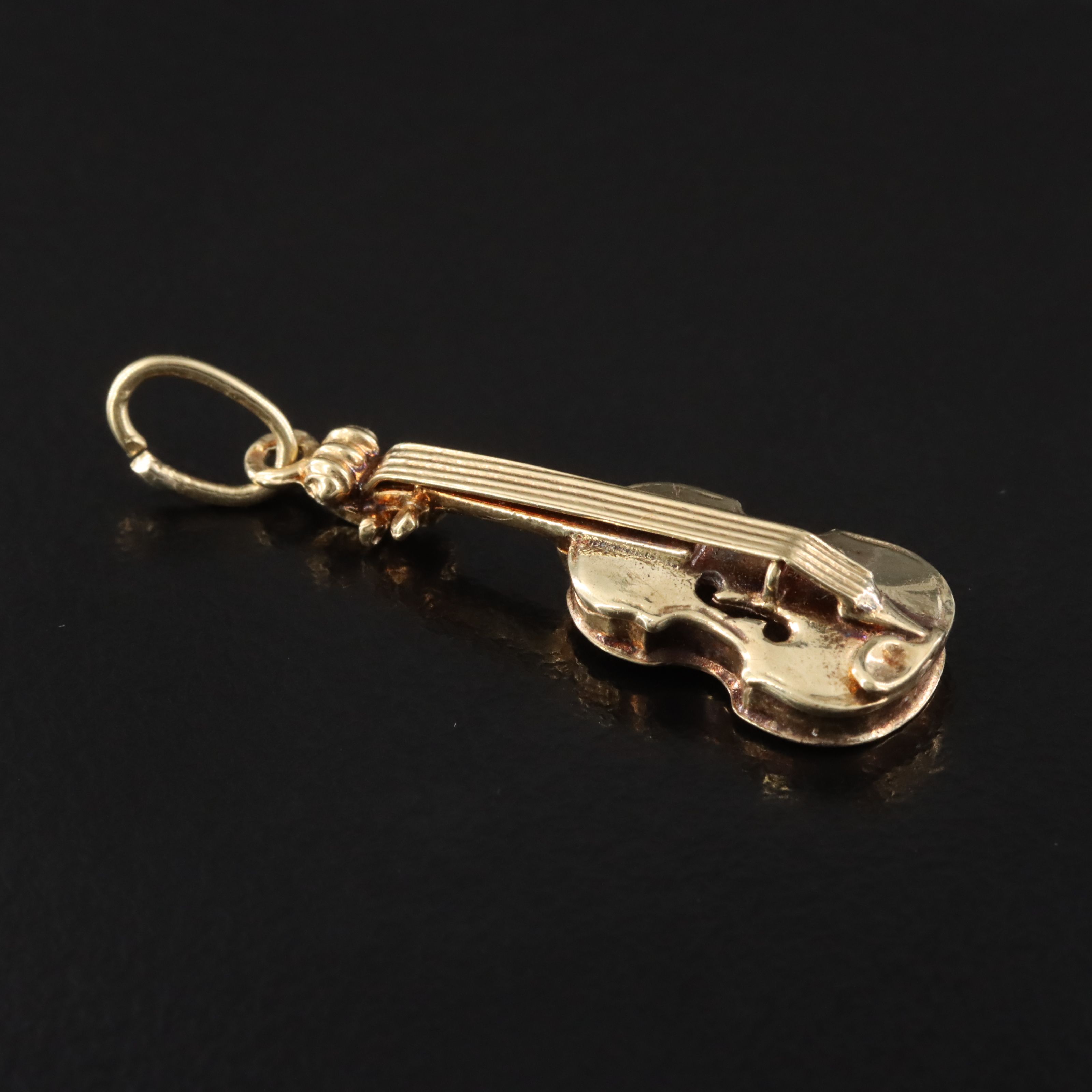 14K Violin Charm Pendant