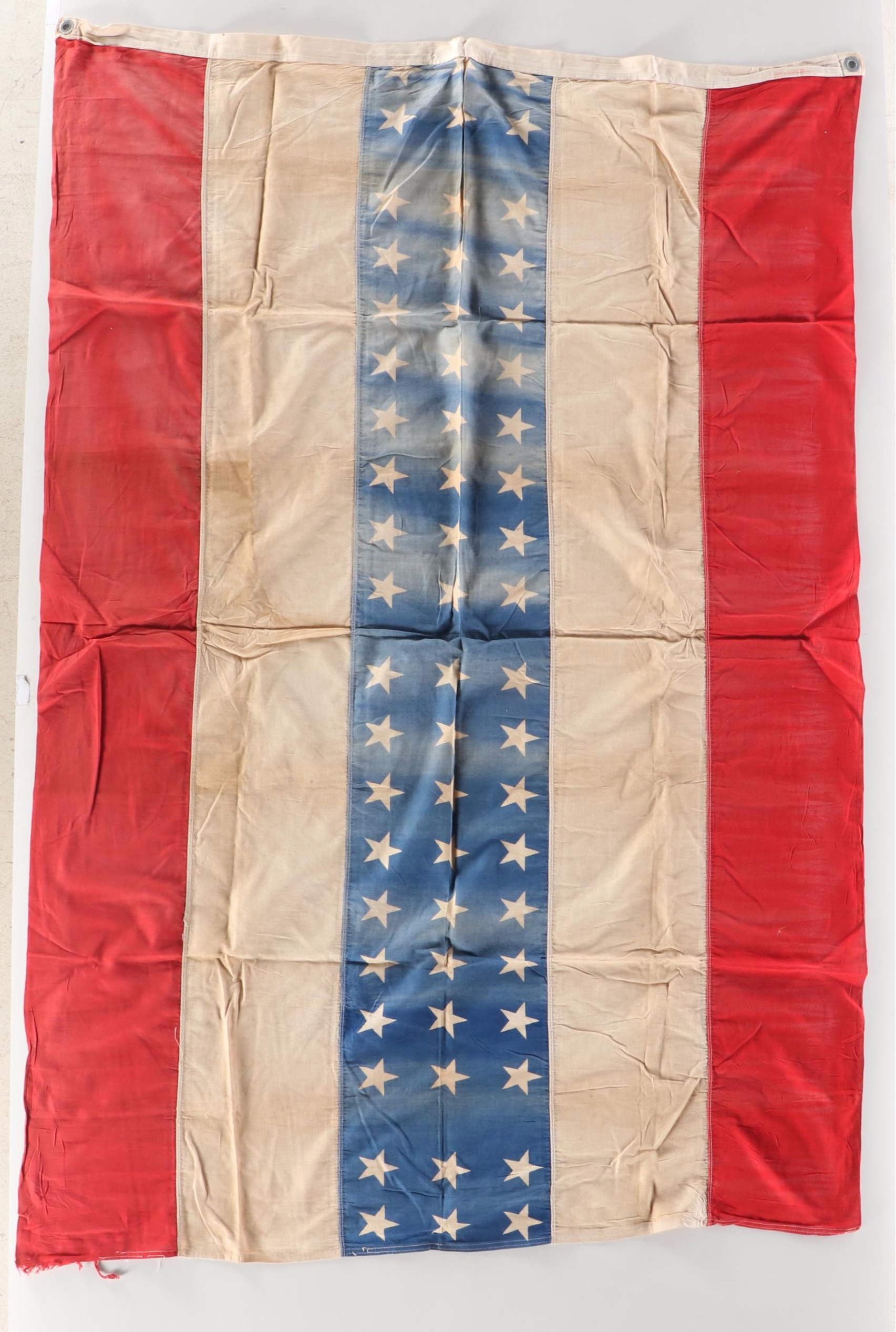 Vintage American Flags with Other Americana Decorative Textiles and Accessories