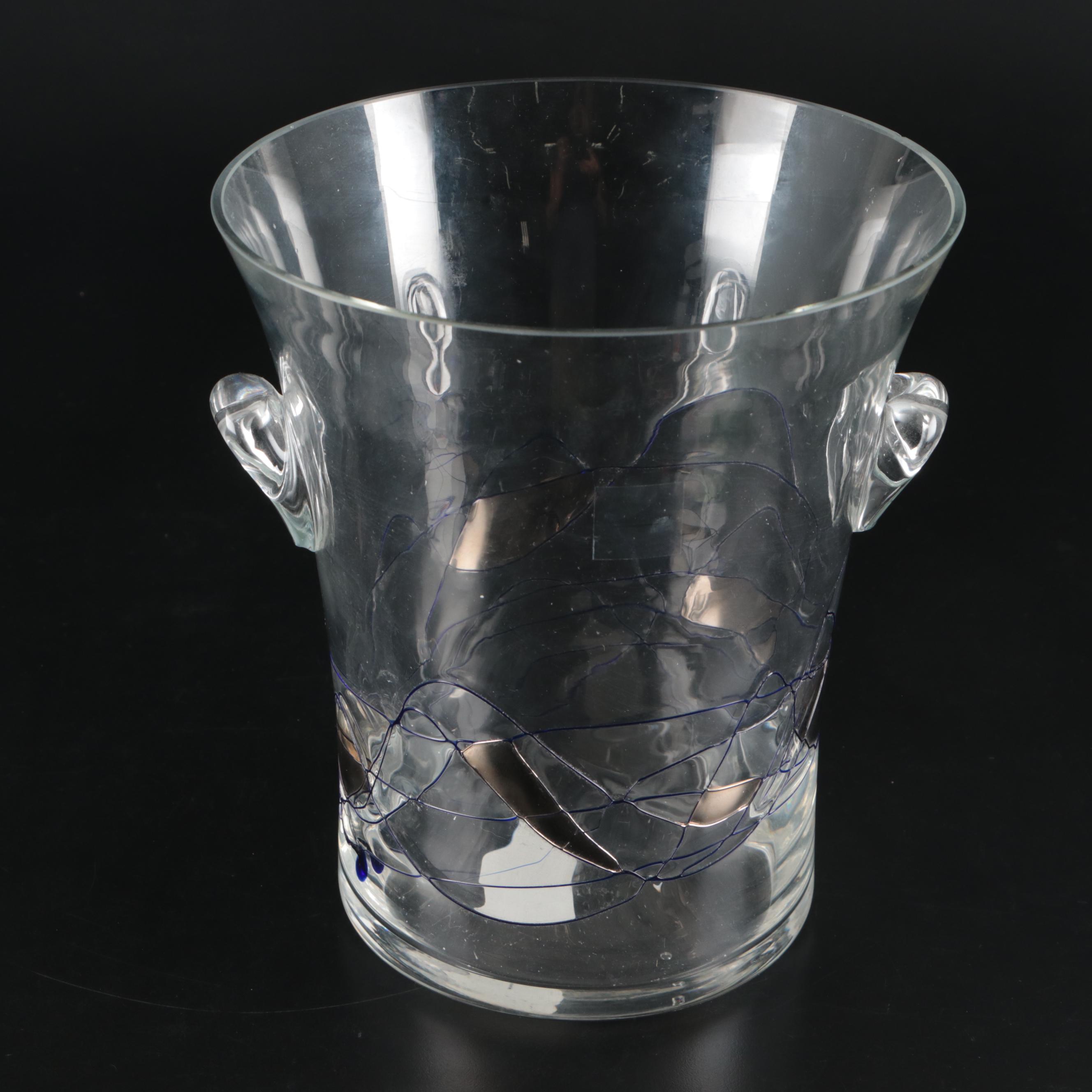 Luminescence Romanian Crystal Ice Bucket, Stemware, and Pitcher