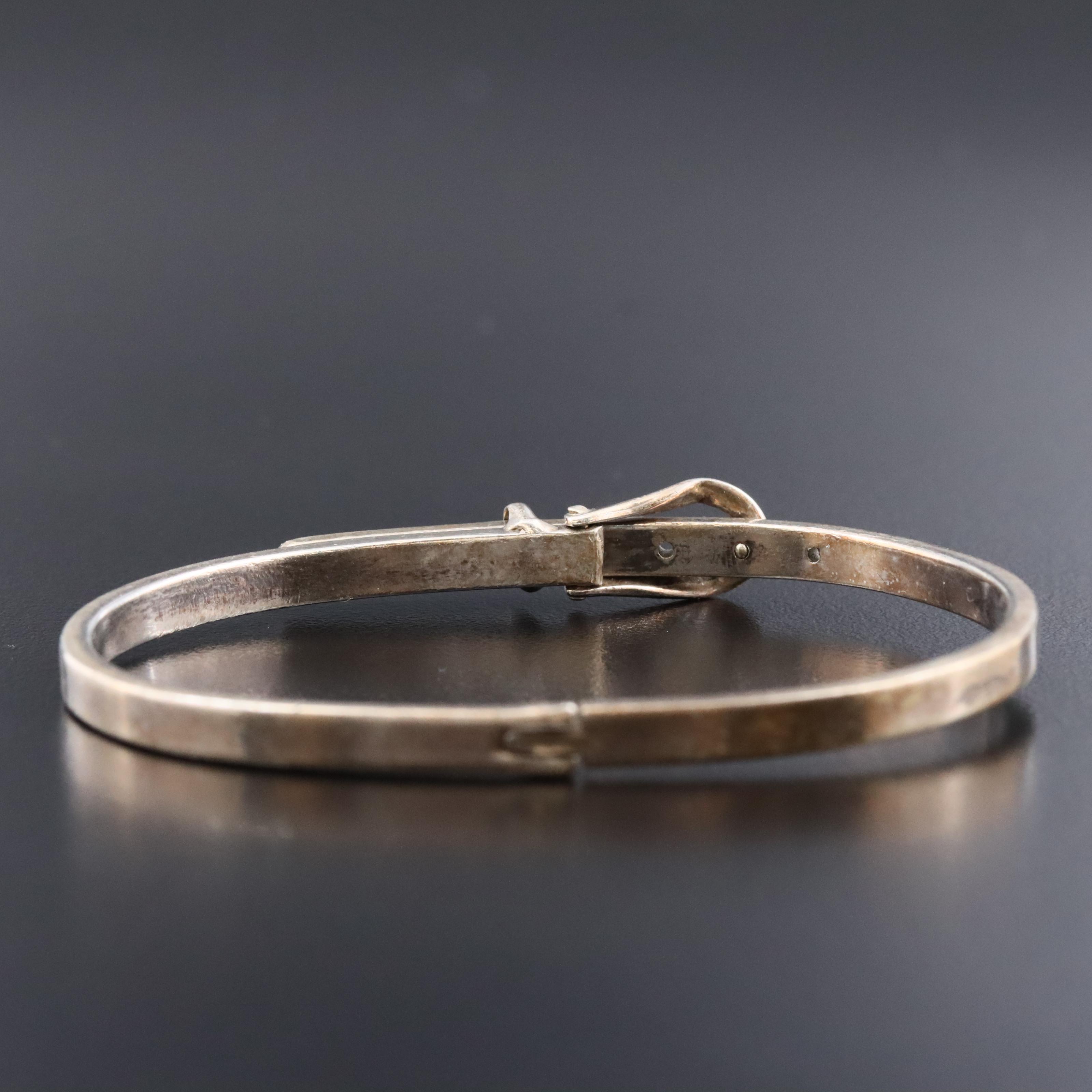 Mexican Sterling Buckle Bangle