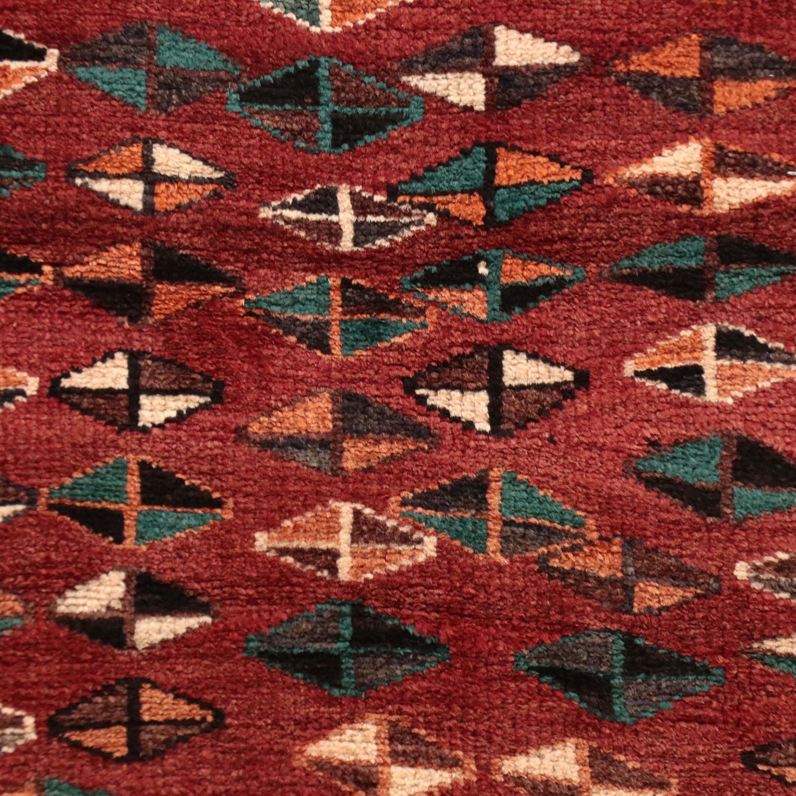 4'5 x 8'2 Hand-Knotted Persian Kurdish Area Rug