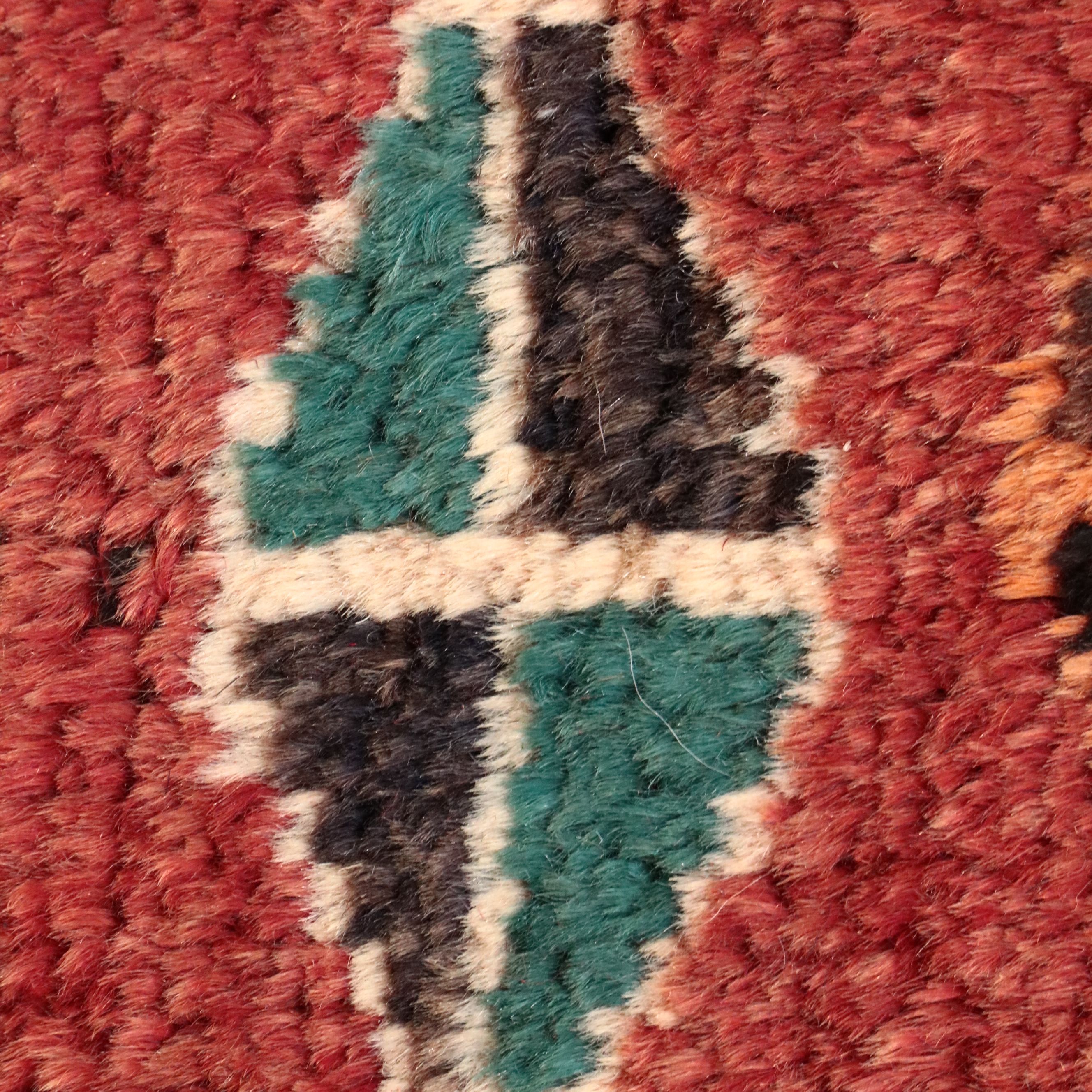 4'5 x 8'2 Hand-Knotted Persian Kurdish Area Rug