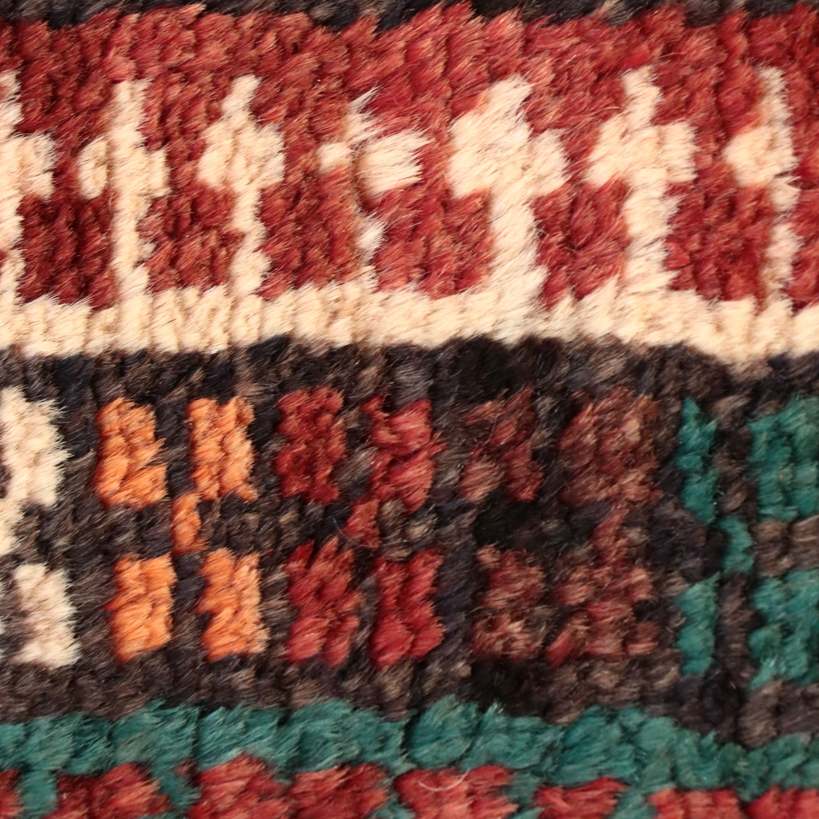 4'5 x 8'2 Hand-Knotted Persian Kurdish Area Rug