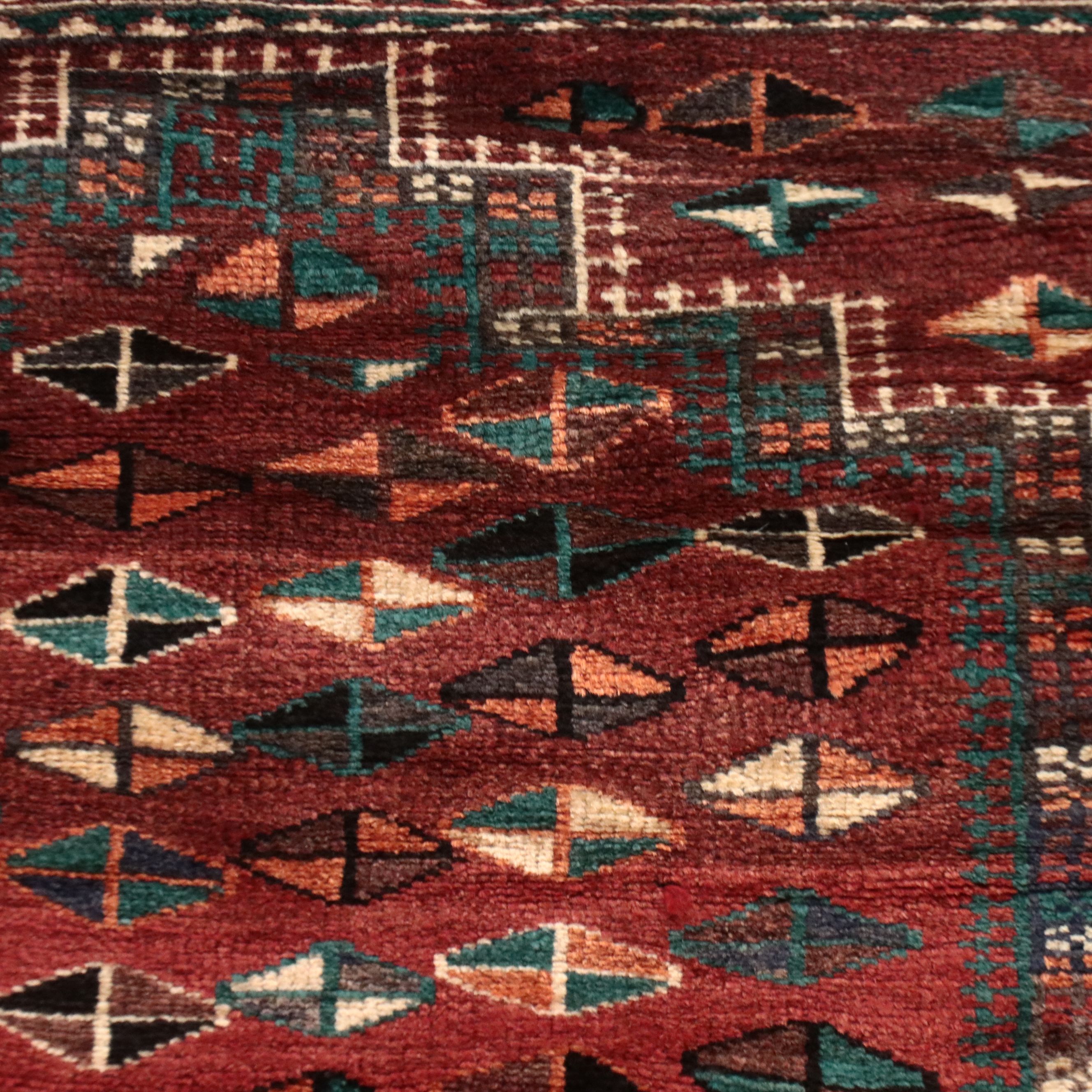 4'5 x 8'2 Hand-Knotted Persian Kurdish Area Rug