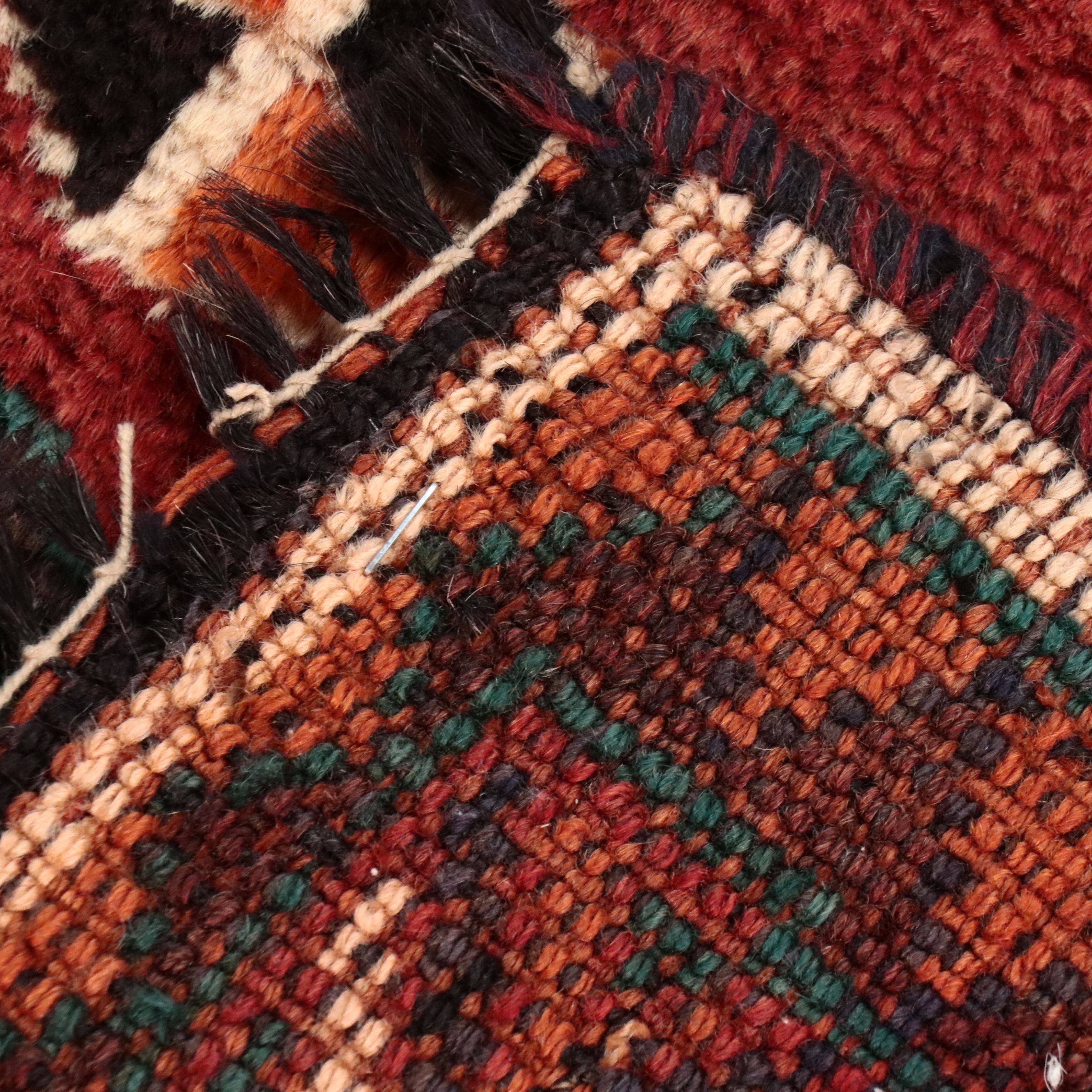 4'5 x 8'2 Hand-Knotted Persian Kurdish Area Rug