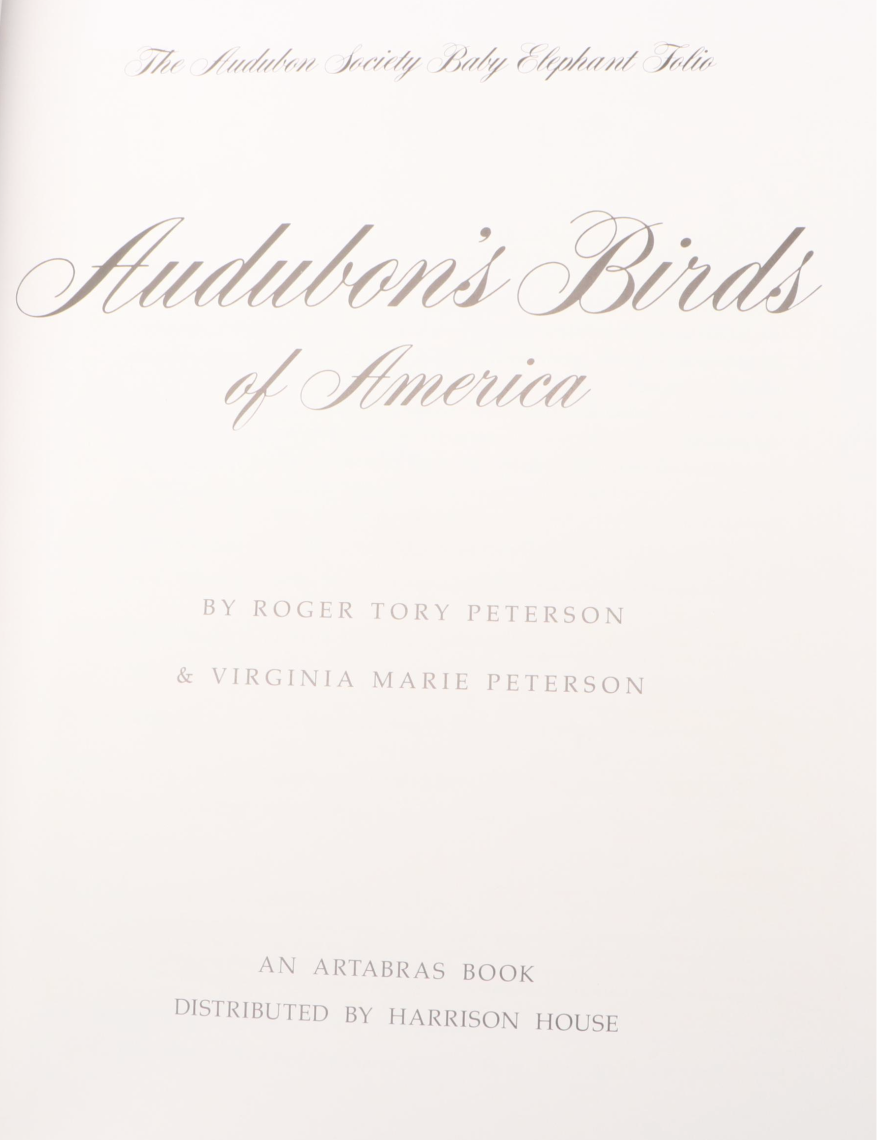 "Audubon's Birds of America" Baby Elephant Folio by the Petersons, 1985