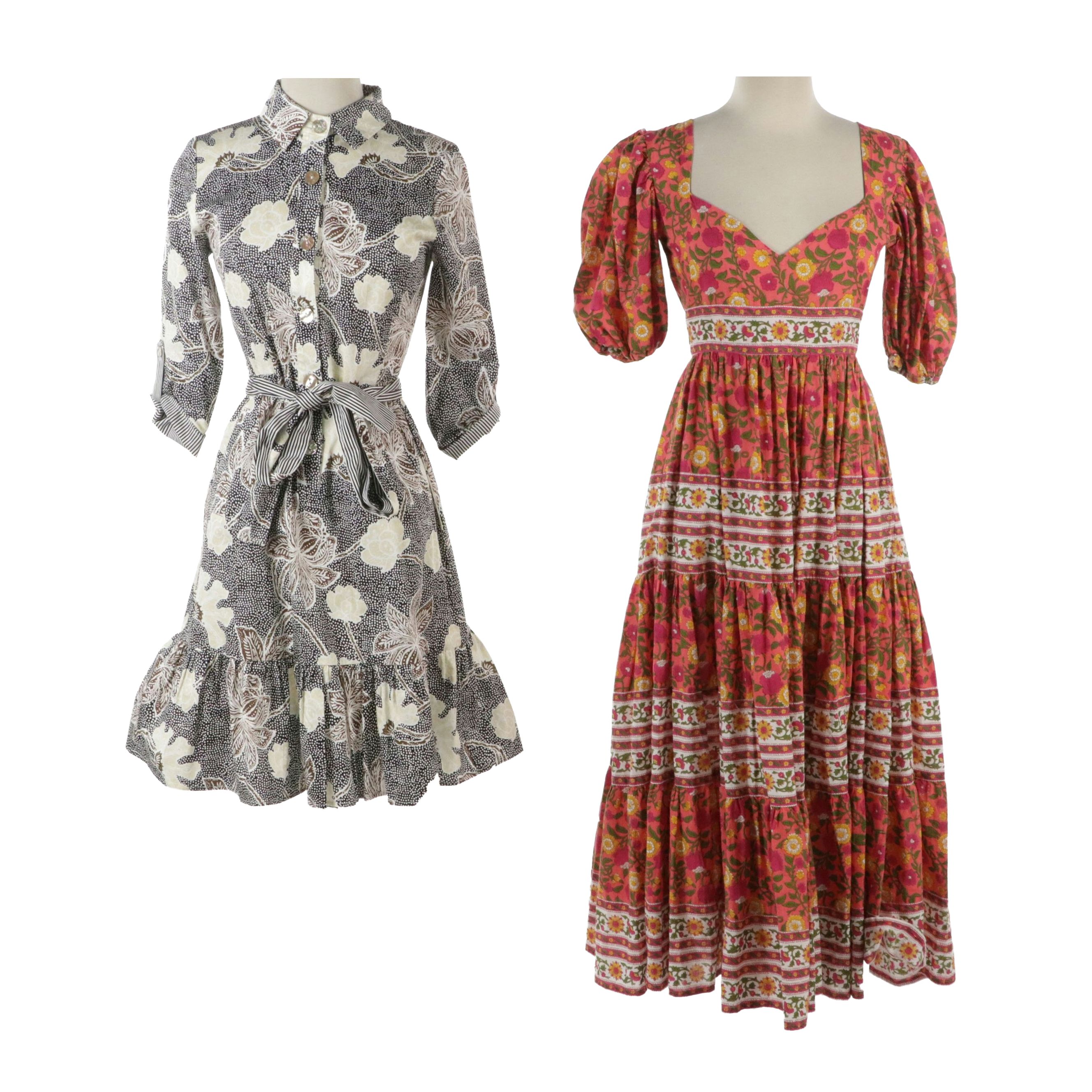 Patty Kim Tahiti Black Printed Essential Dress and Millie Printed Maxi Dress