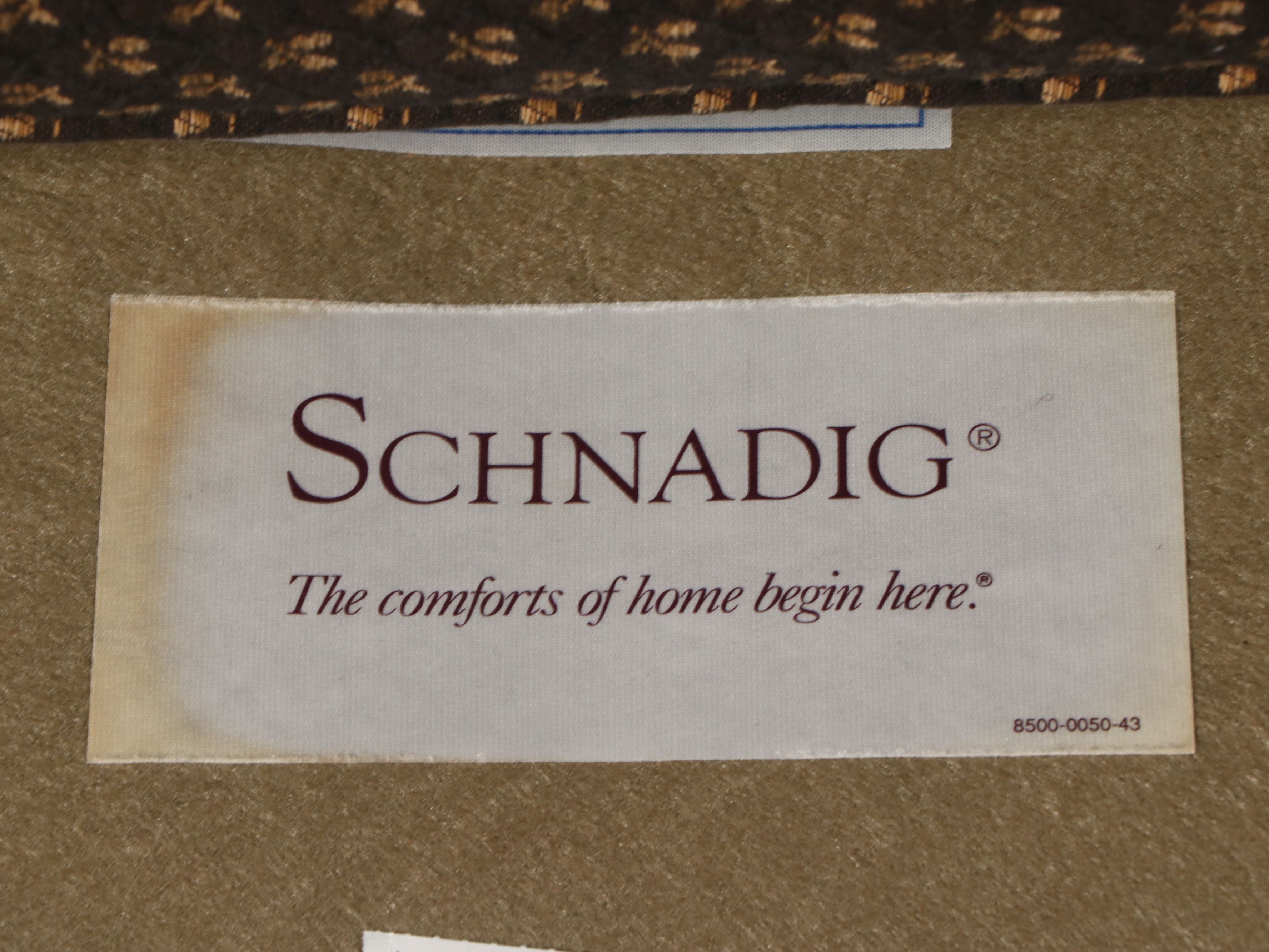 Schnadig French Provincial Style Button-Tufted Fabric Upholstered Loveseat