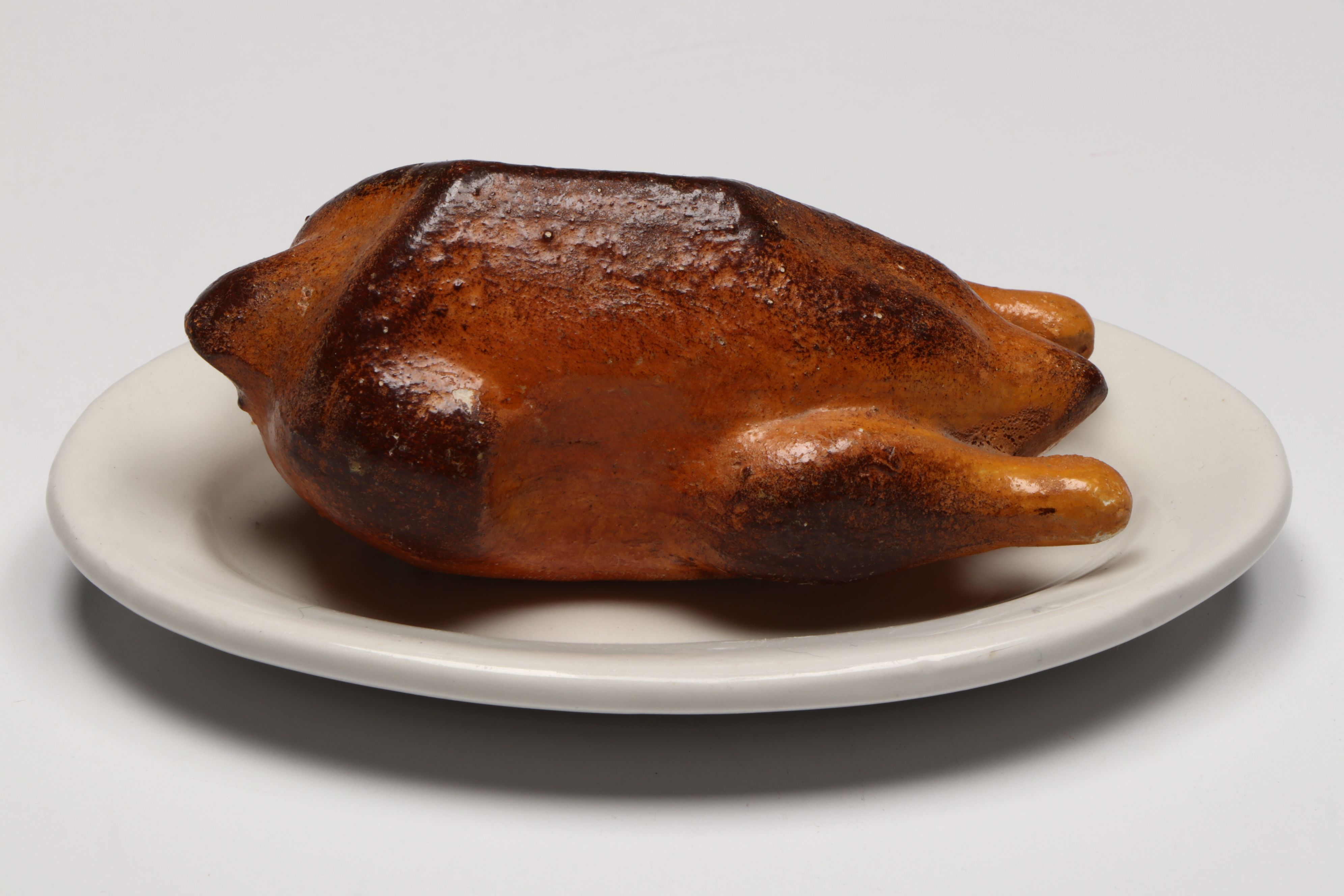 Novelty Turkey Salt Cellar with Turkey Candy Container and Doll Silverware