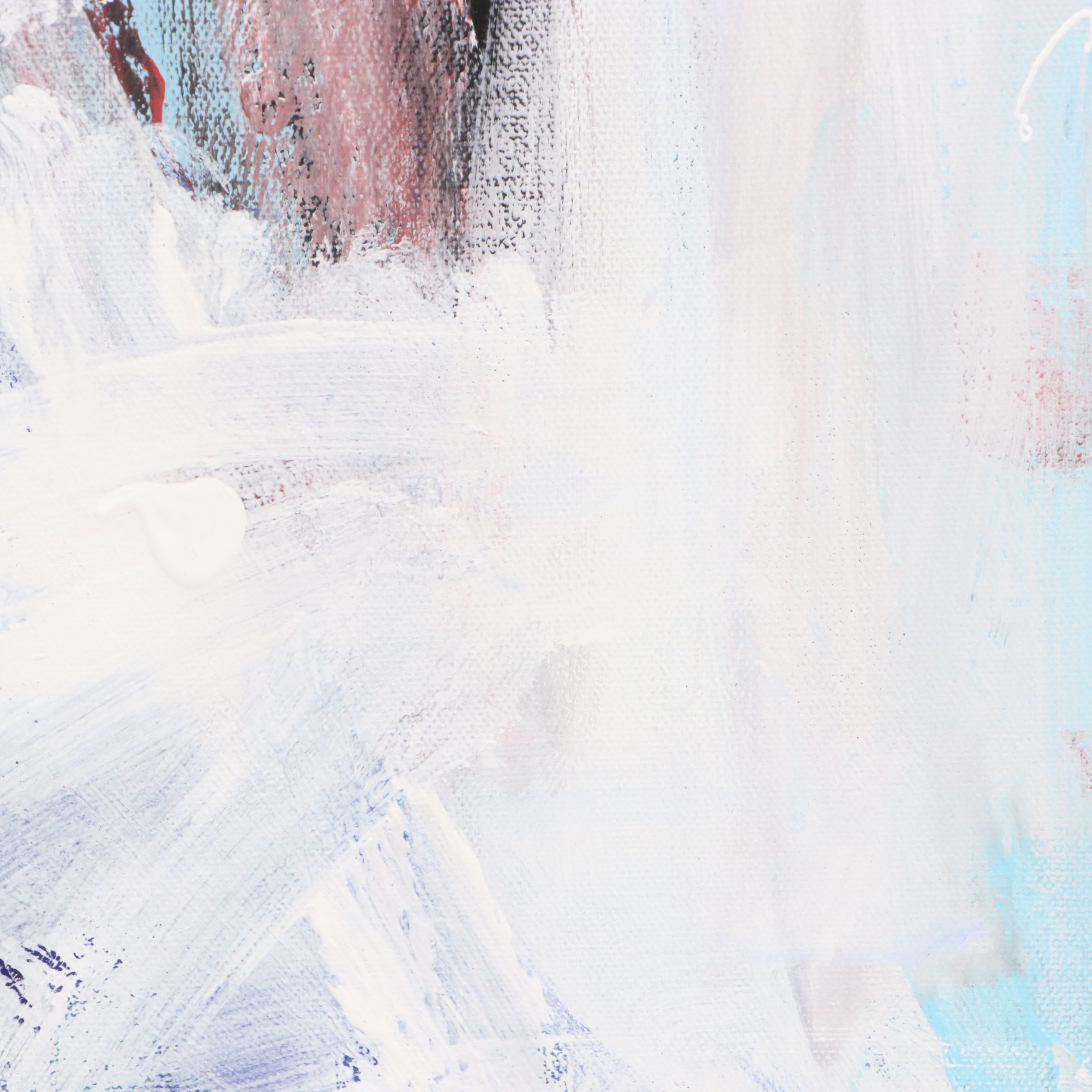 Robbie Kemper Abstract Acrylic Painting "Snow Capped," 21st Century