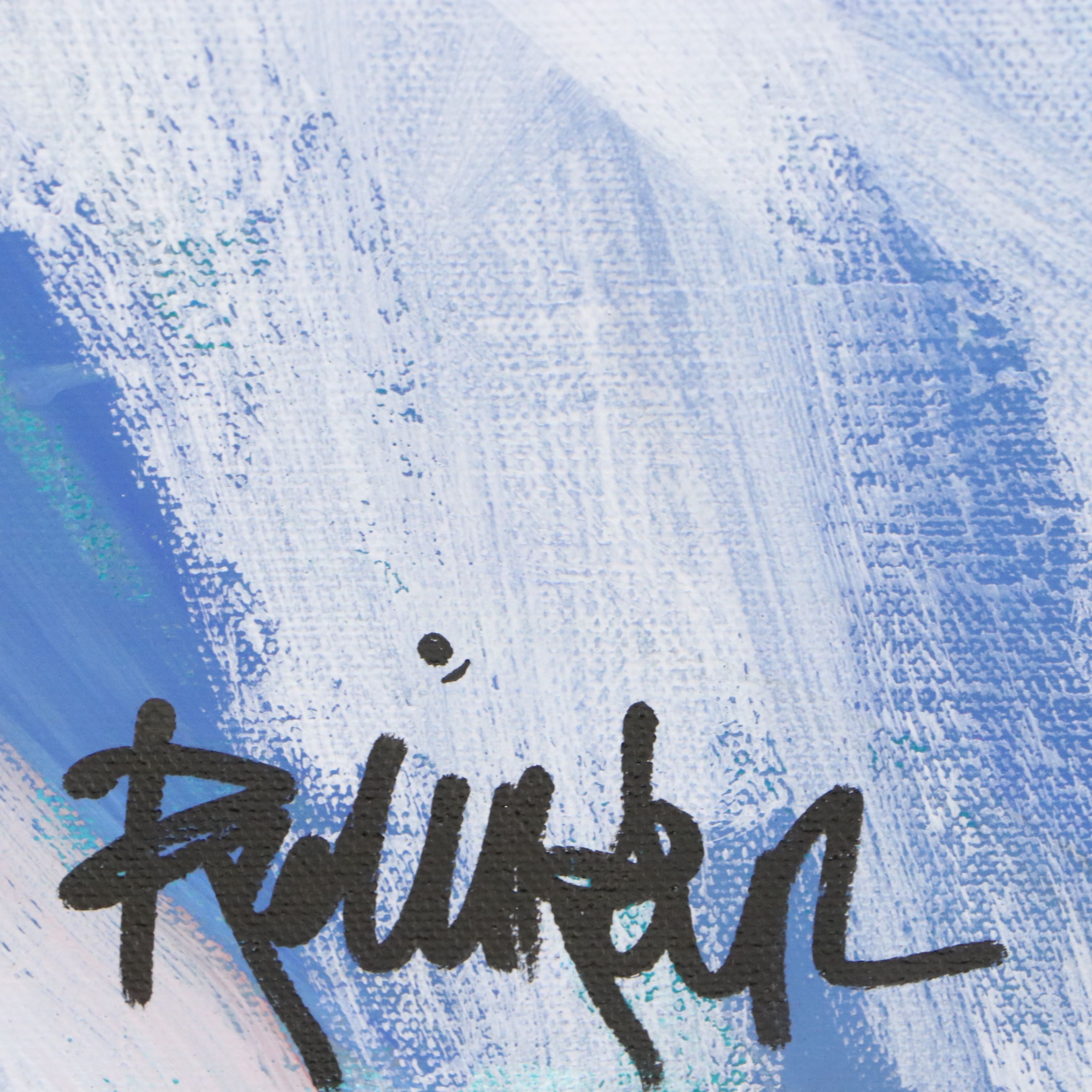 Robbie Kemper Abstract Acrylic Painting "Snow Capped," 21st Century