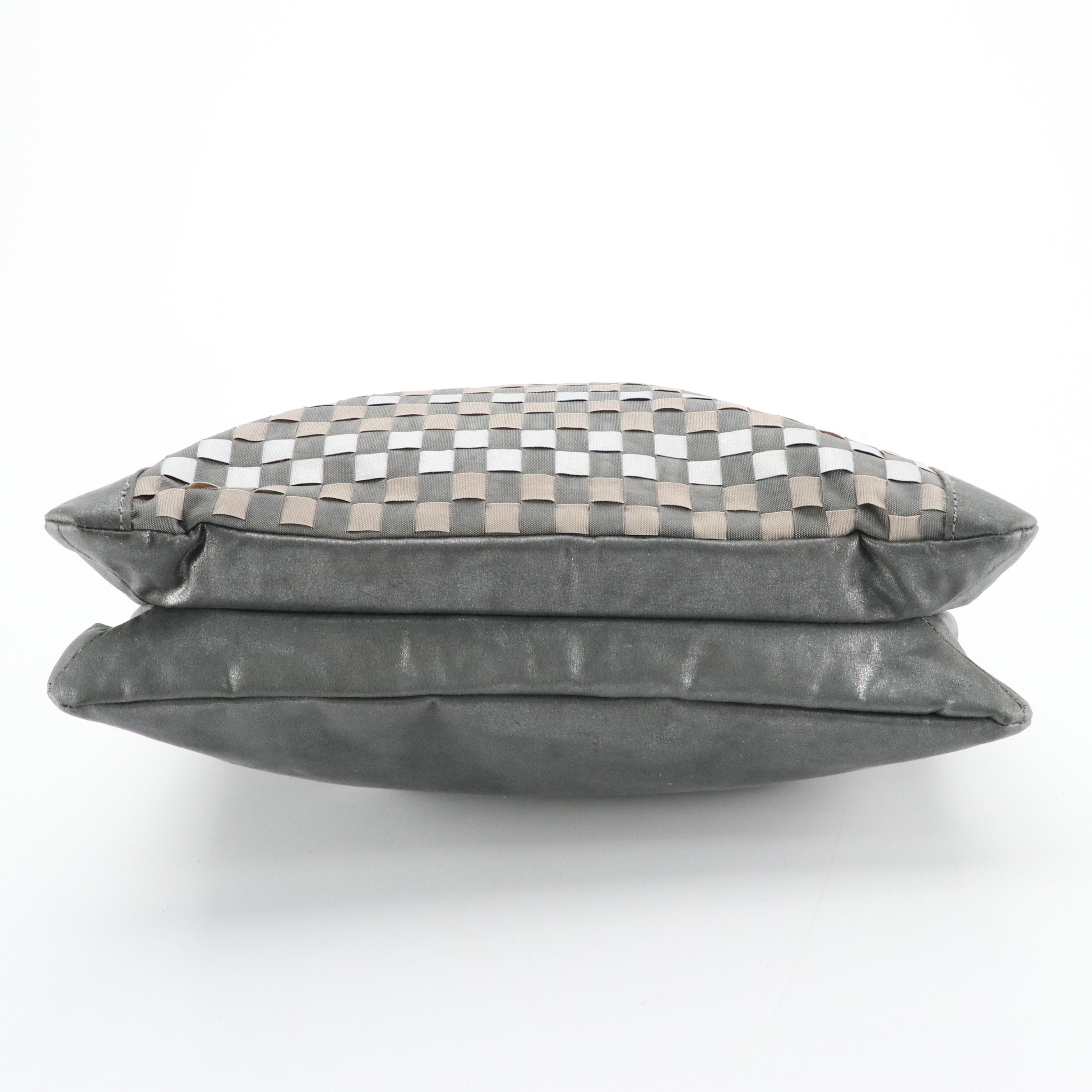 Hammitt "Nash" Clutch in Pewter Distressed Leather, Kipling Coated Canvas Tote