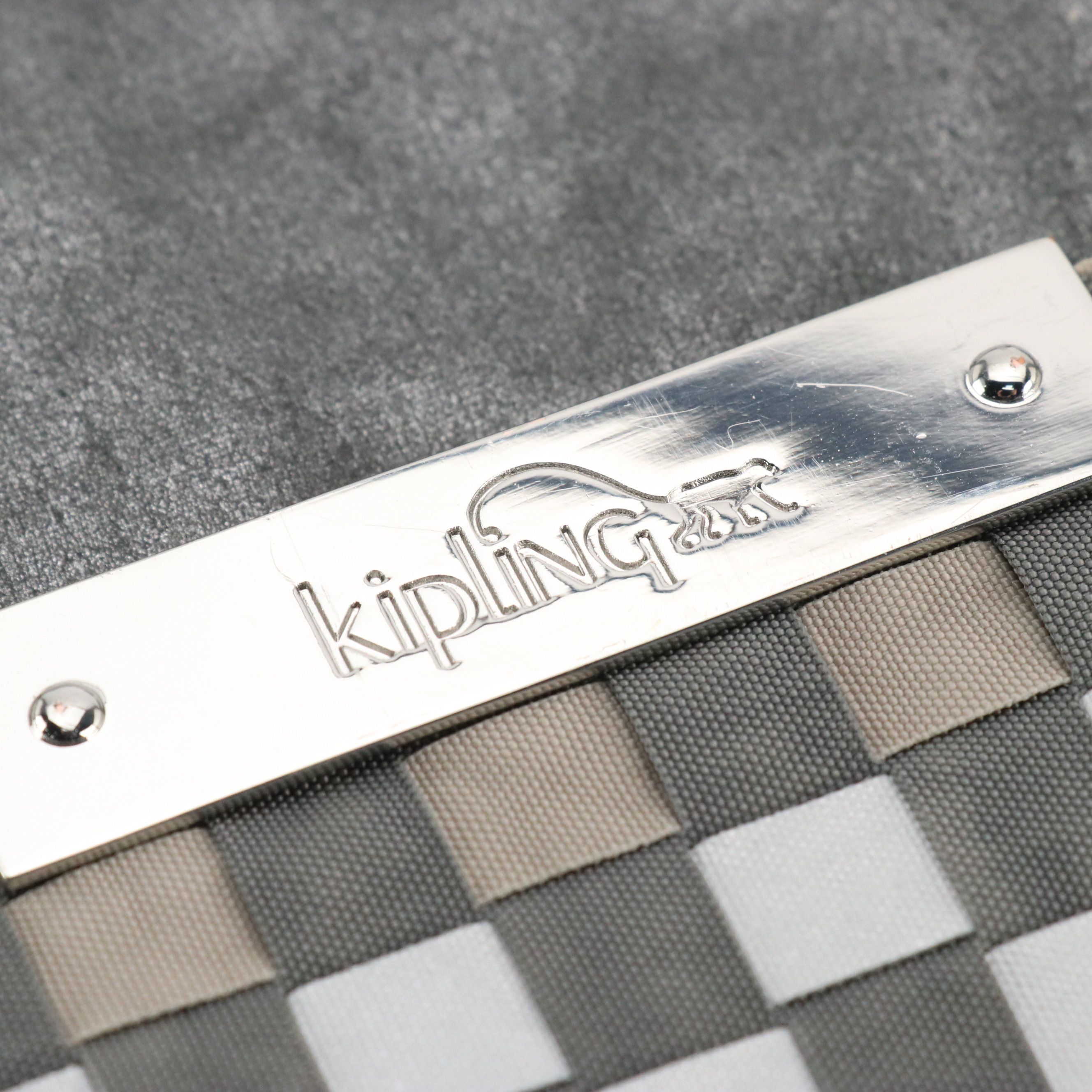 Hammitt "Nash" Clutch in Pewter Distressed Leather, Kipling Coated Canvas Tote