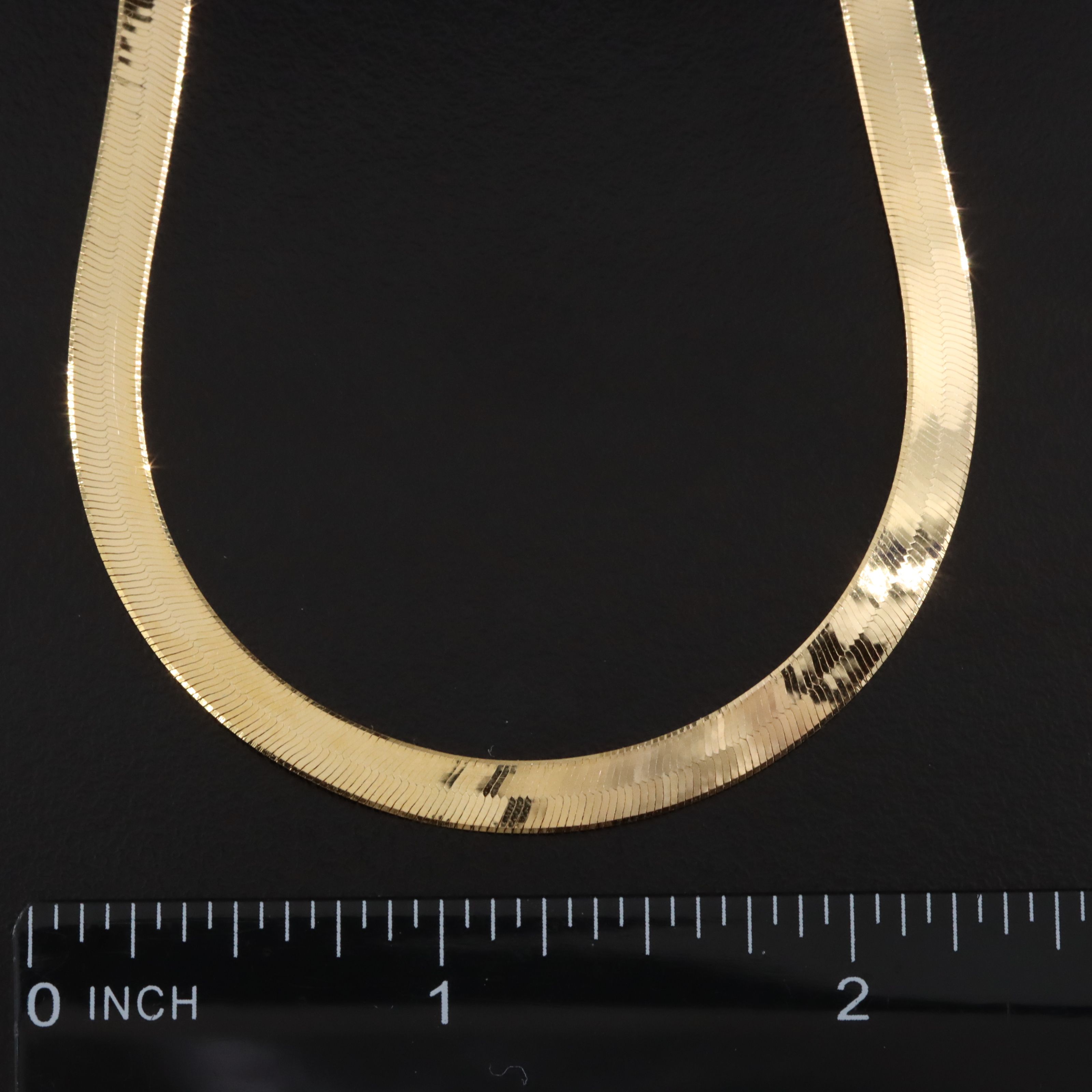 Italian Milor 14K Herringbone Chain Necklace