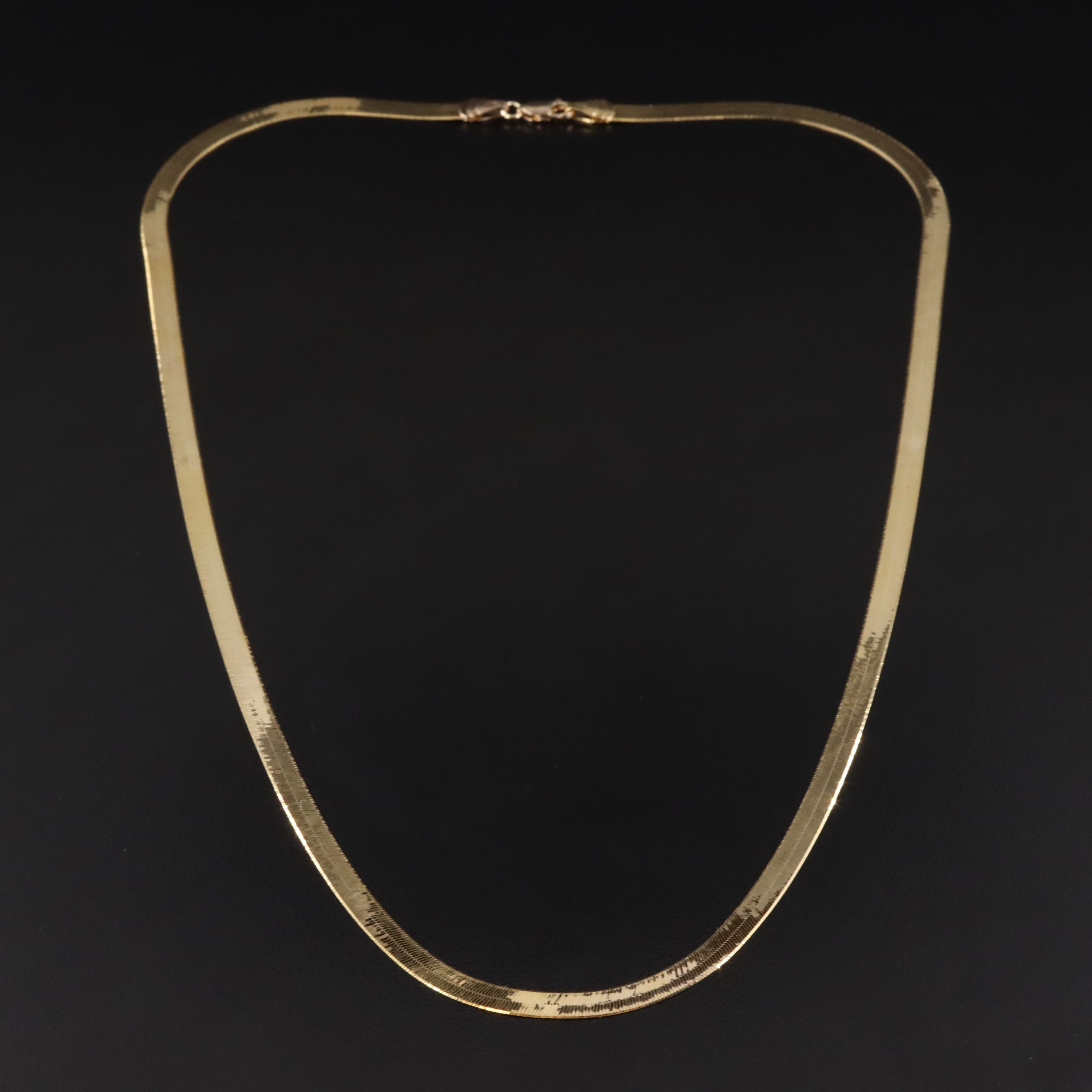 Italian Milor 14K Herringbone Chain Necklace