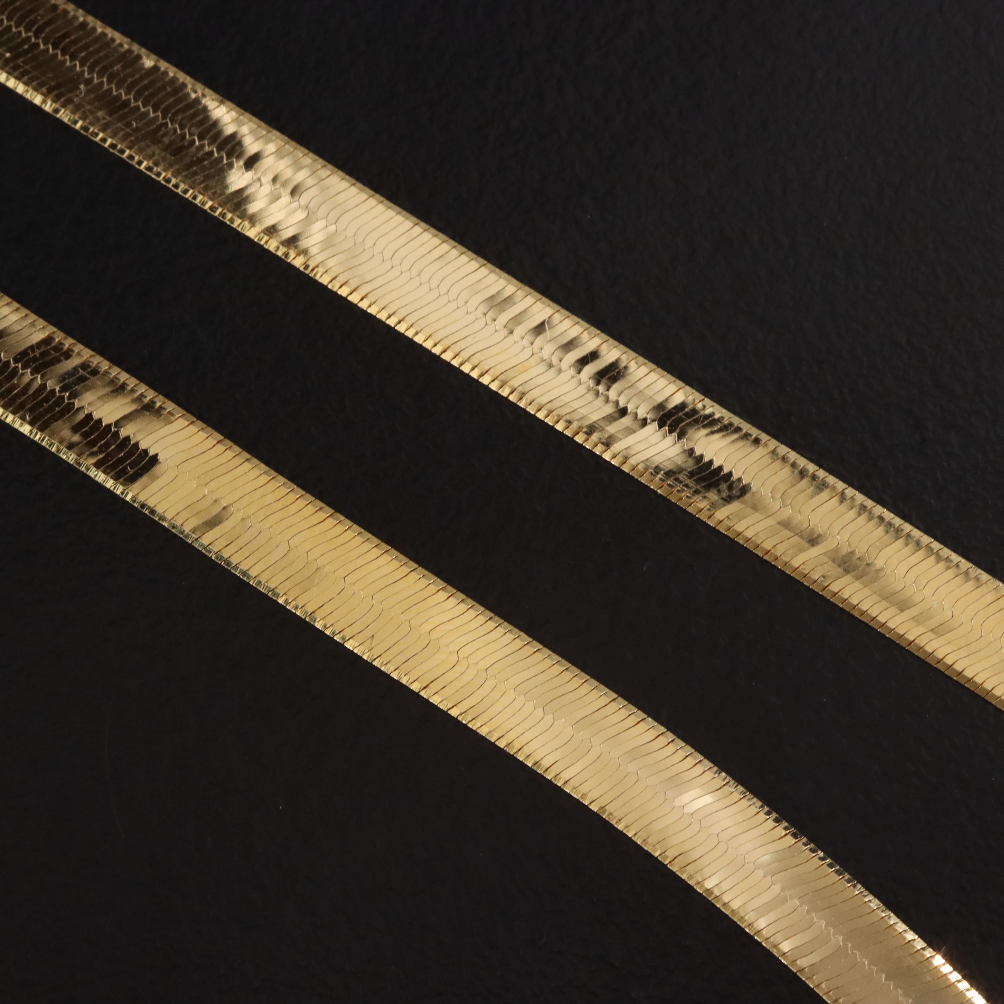 Italian Milor 14K Herringbone Chain Necklace