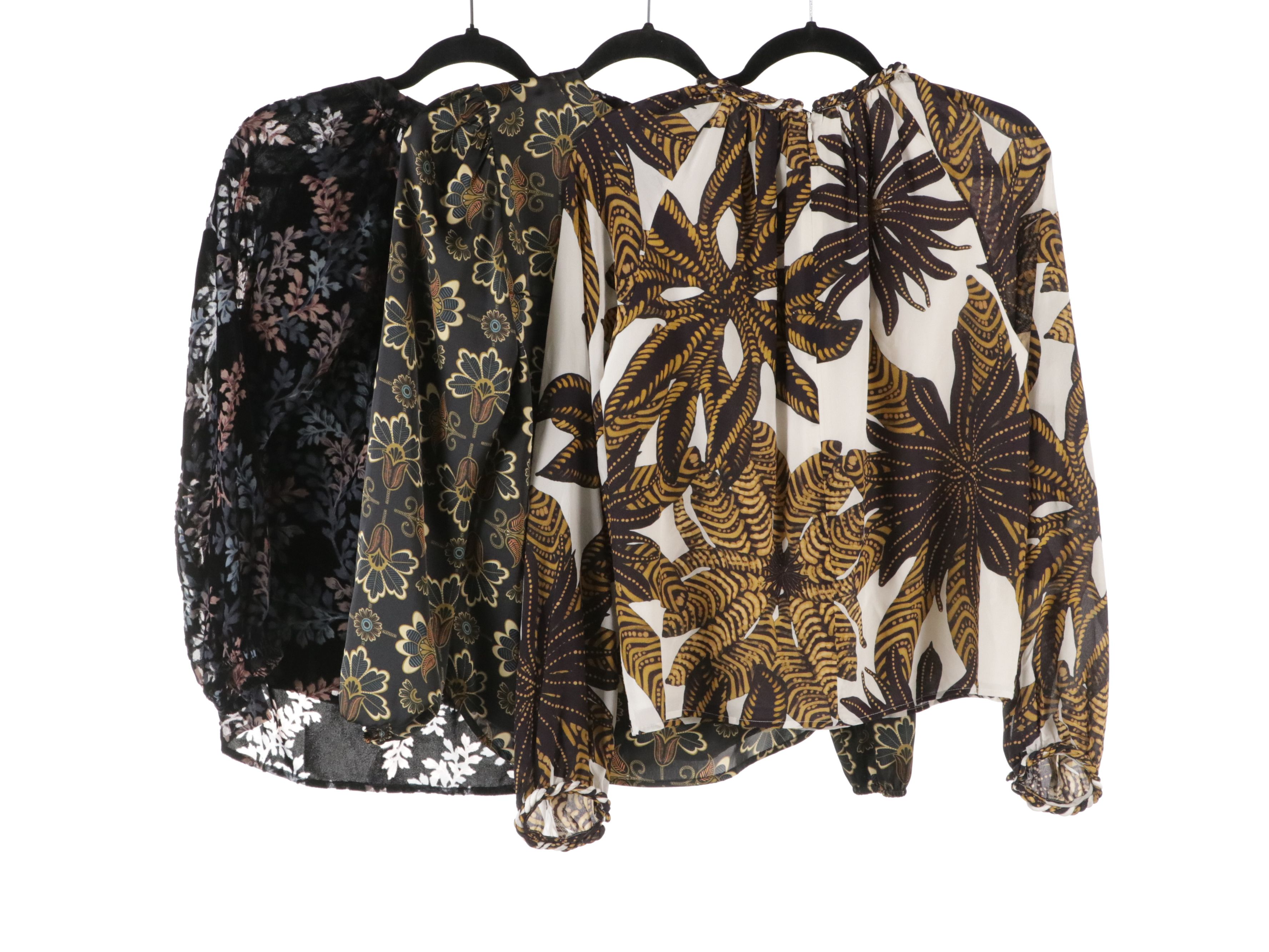 Drew Jalen Button Down, Marie Oliver Piper and Shoshanna Fred Patterned Blouses