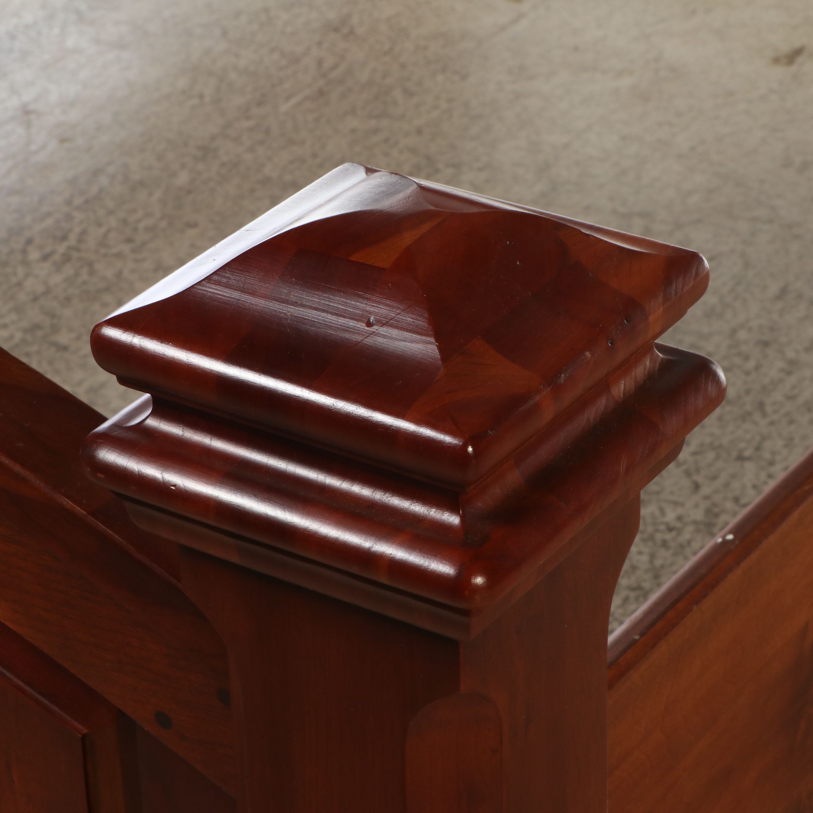 Lexington Modern Victorian Style Wood and Metal Bed Frame