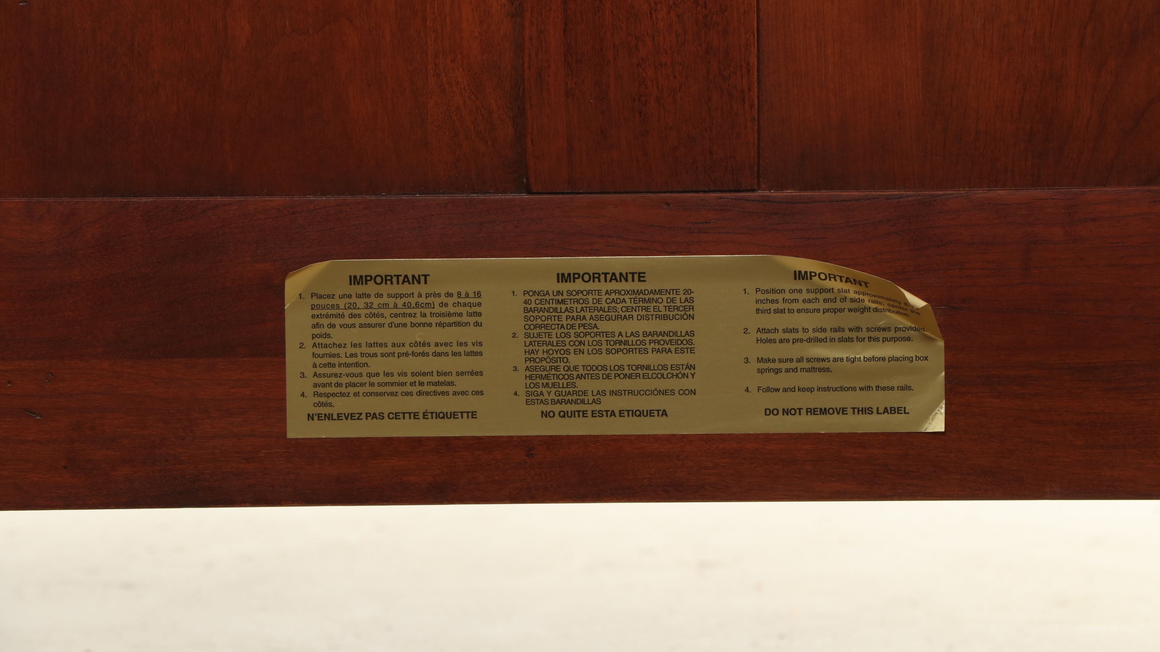 Lexington Modern Victorian Style Wood and Metal Bed Frame