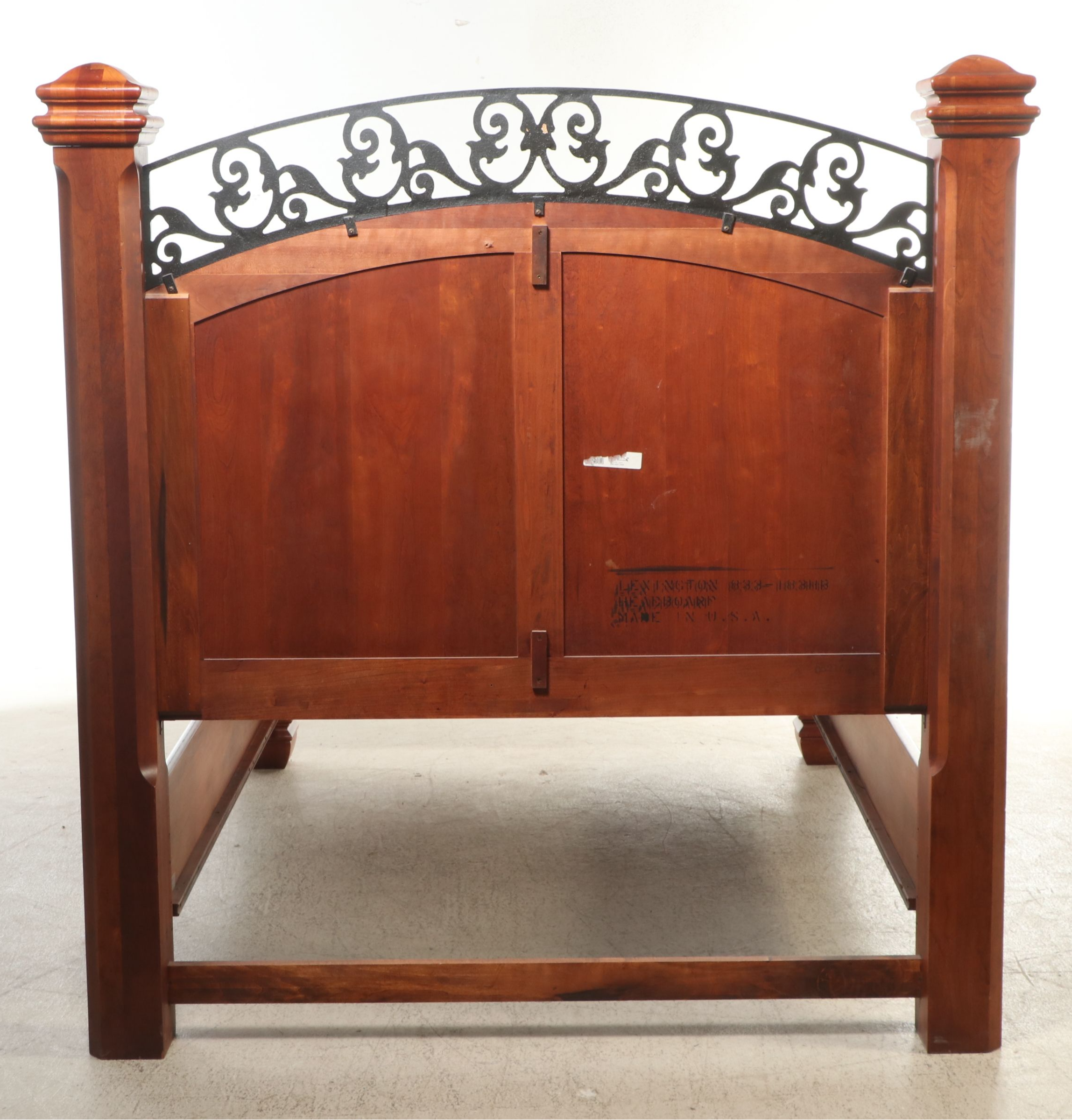 Lexington Modern Victorian Style Wood and Metal Bed Frame