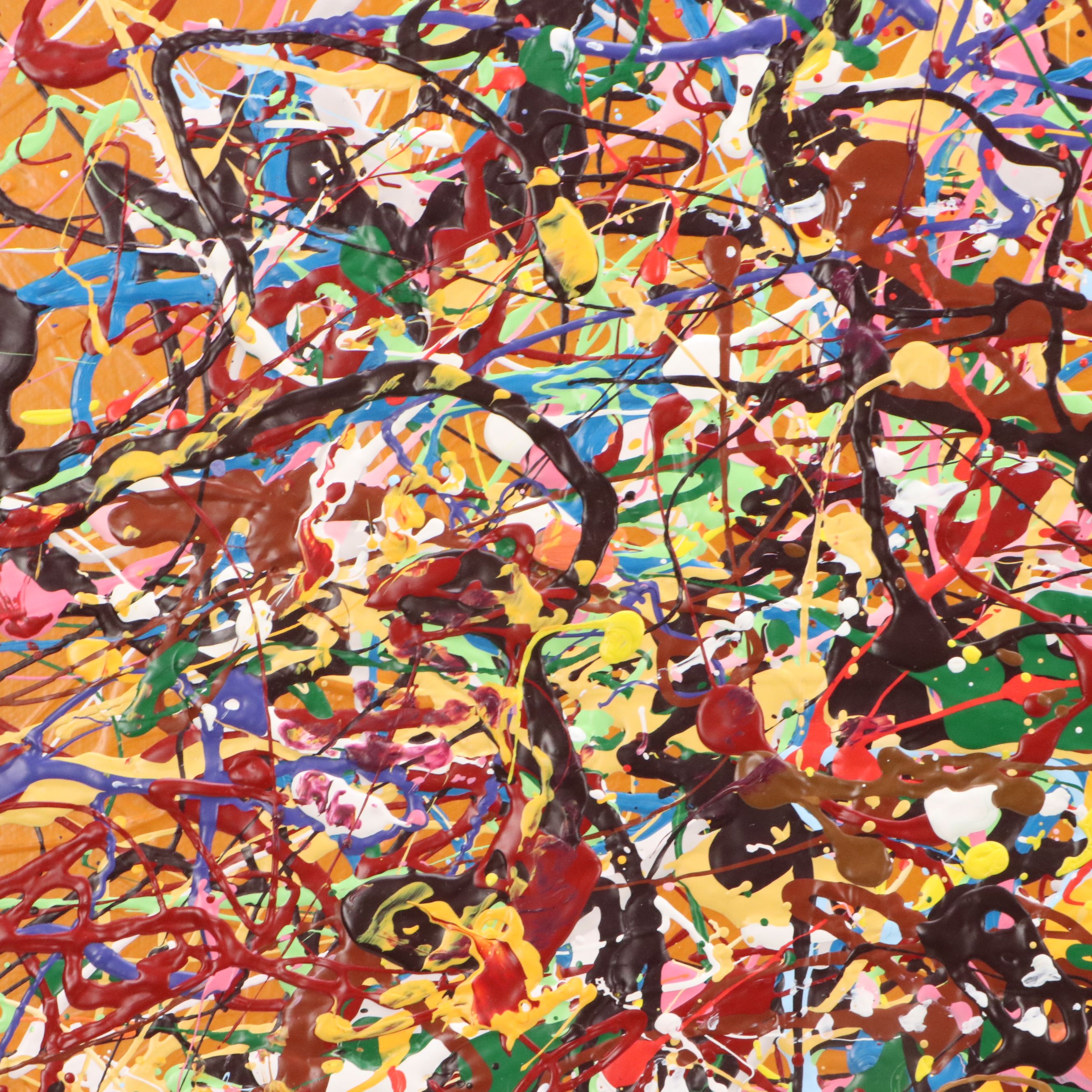 Michael Karr Abstract Acrylic Action Painting, 2018