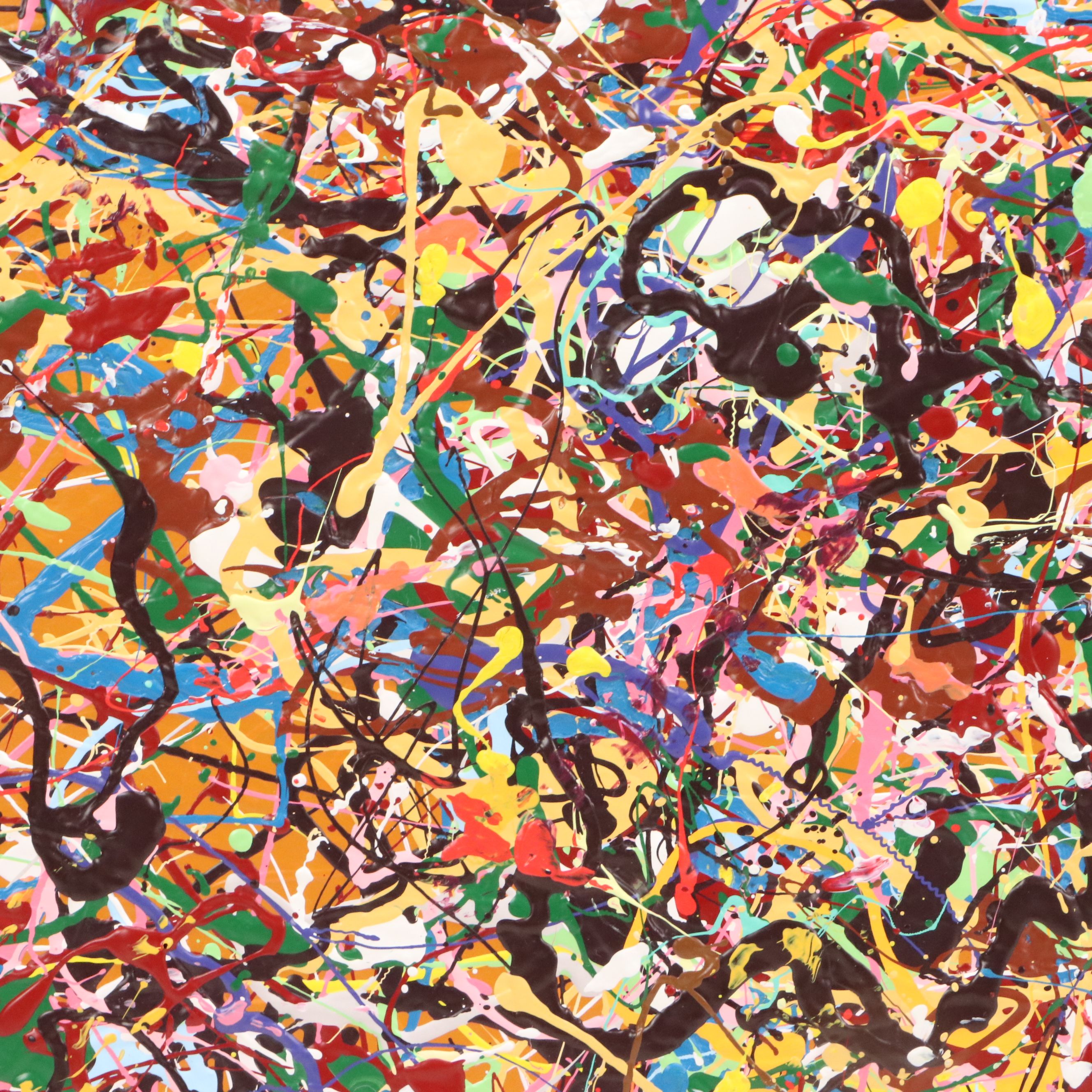 Michael Karr Abstract Acrylic Action Painting, 2018