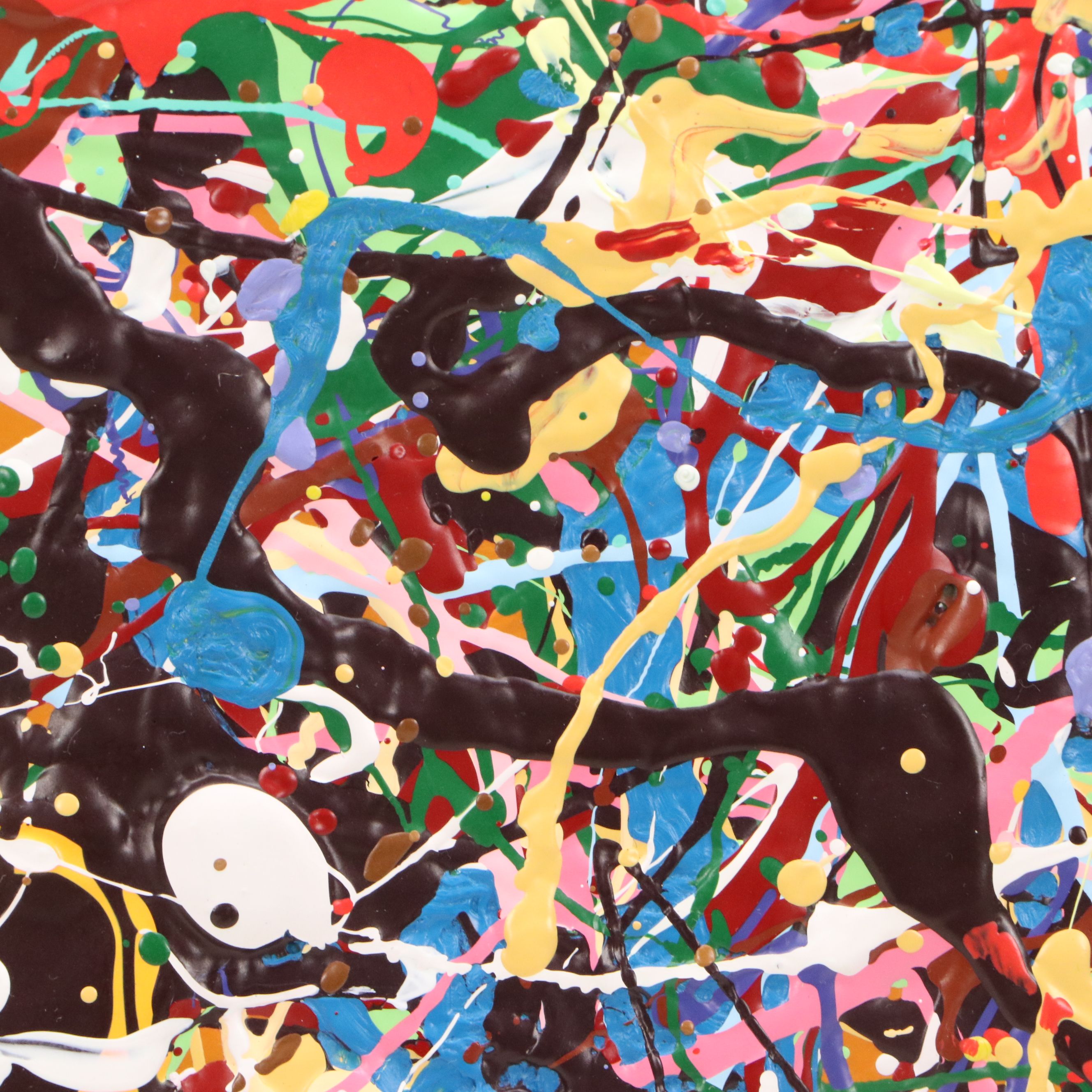 Michael Karr Abstract Acrylic Action Painting, 2018