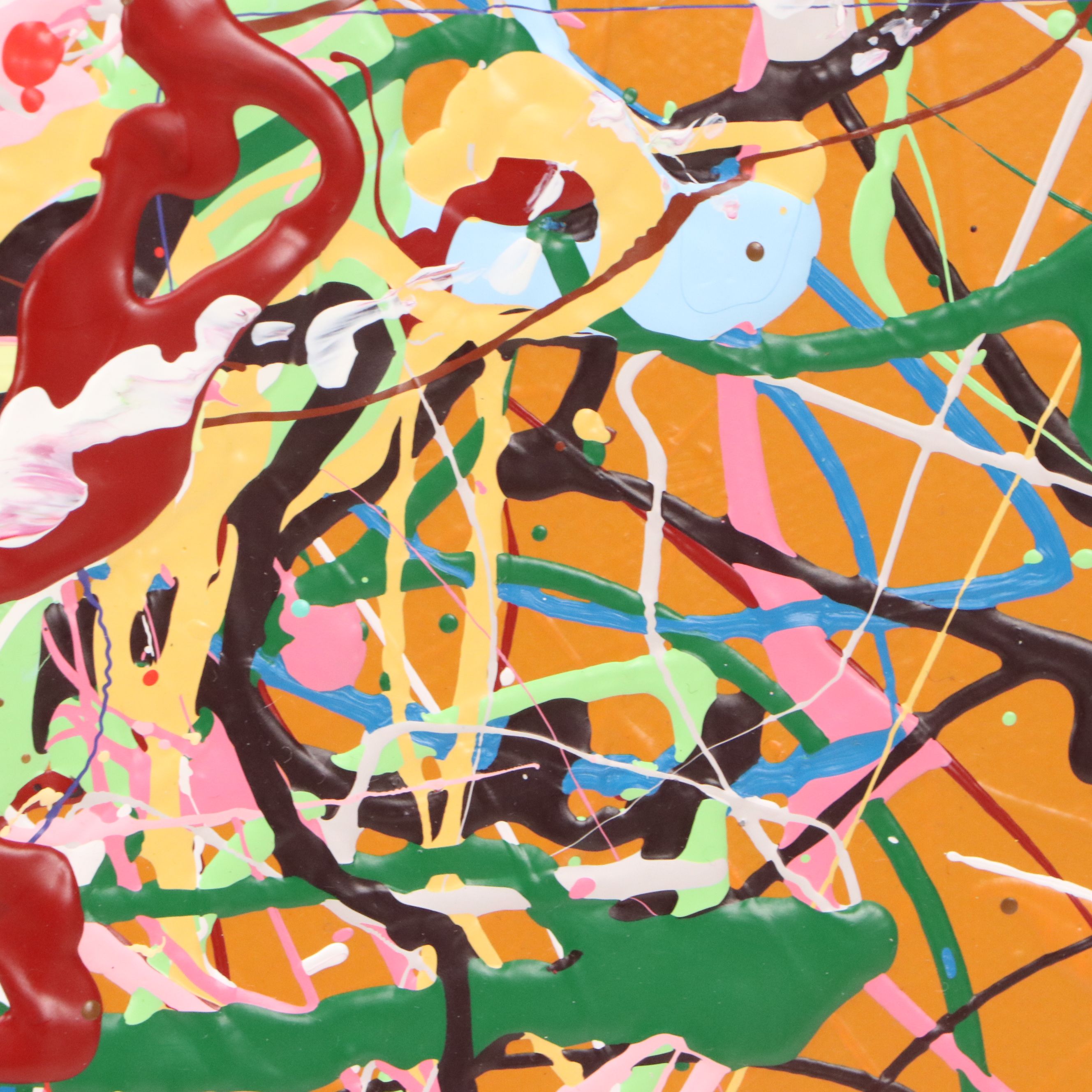 Michael Karr Abstract Acrylic Action Painting, 2018