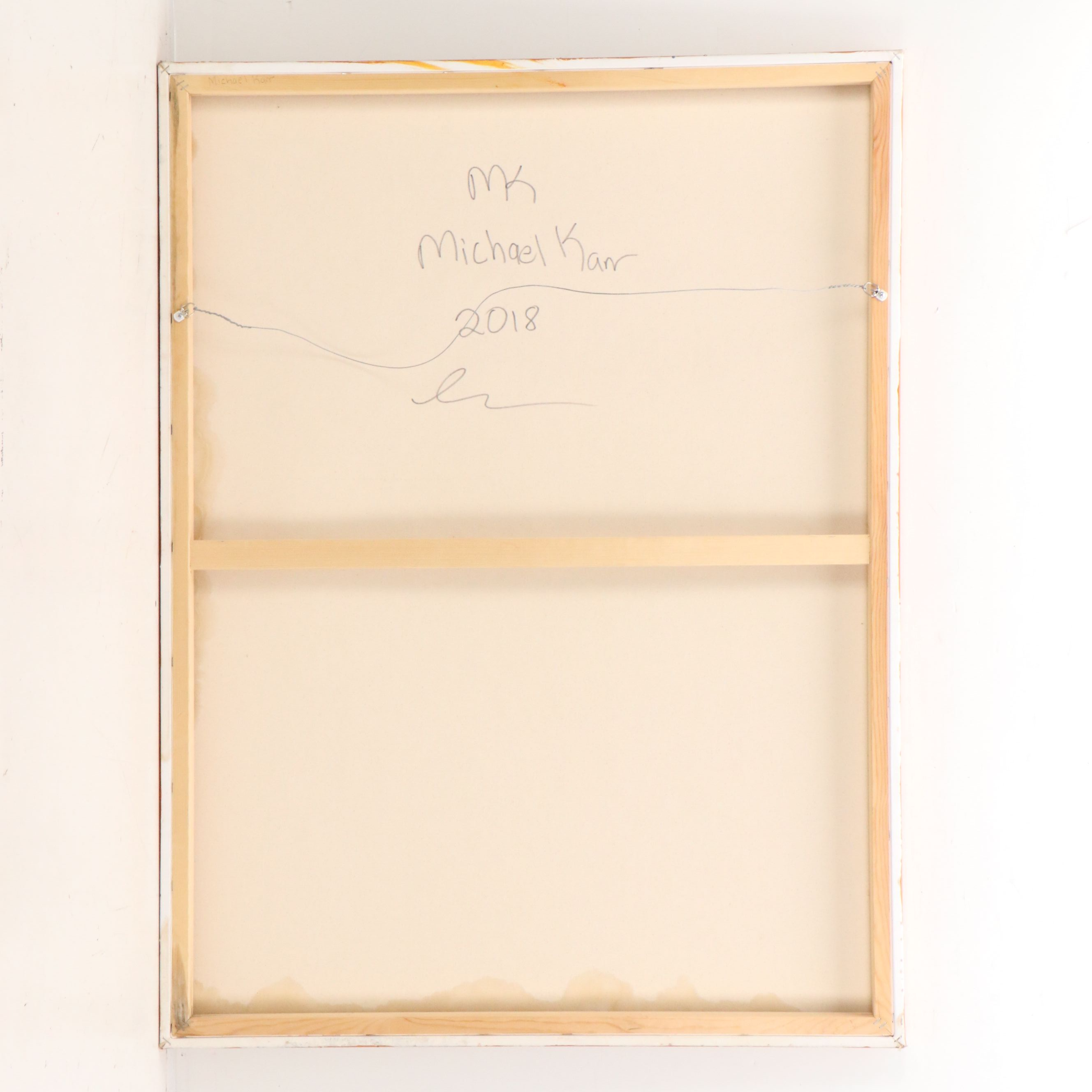 Michael Karr Abstract Acrylic Action Painting, 2018