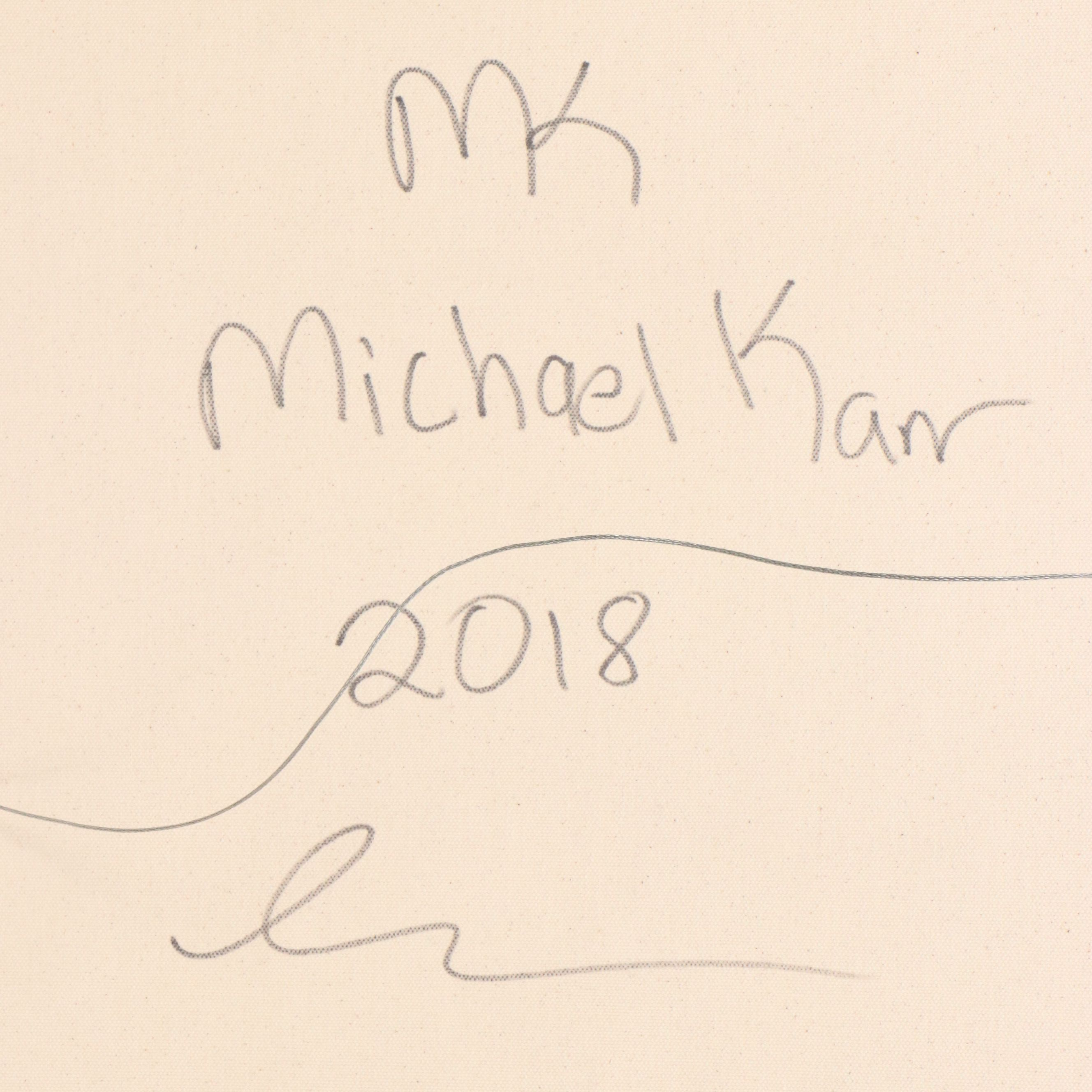 Michael Karr Abstract Acrylic Action Painting, 2018