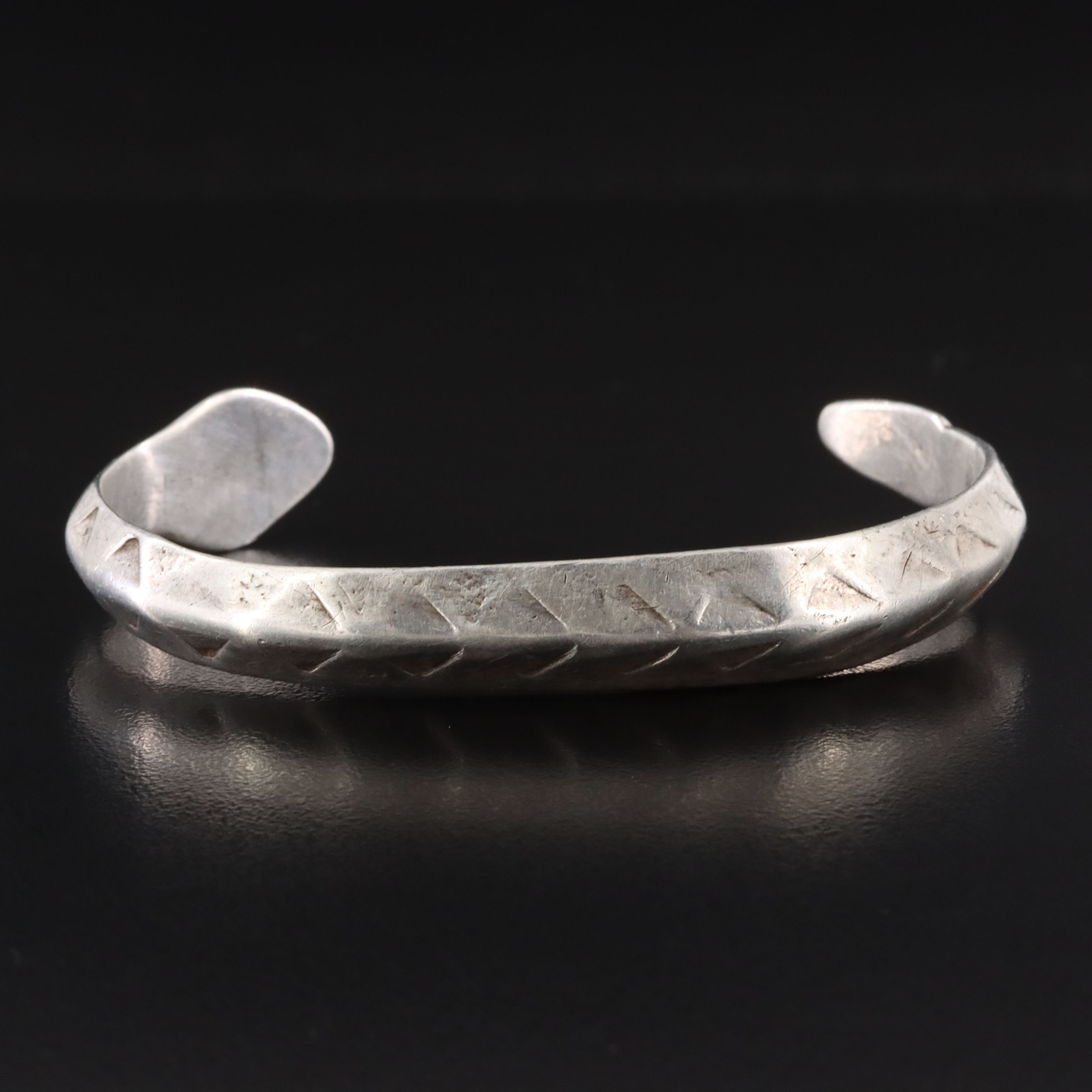 Southwestern 950 Silver Rattlesnake Cuff Bracelet