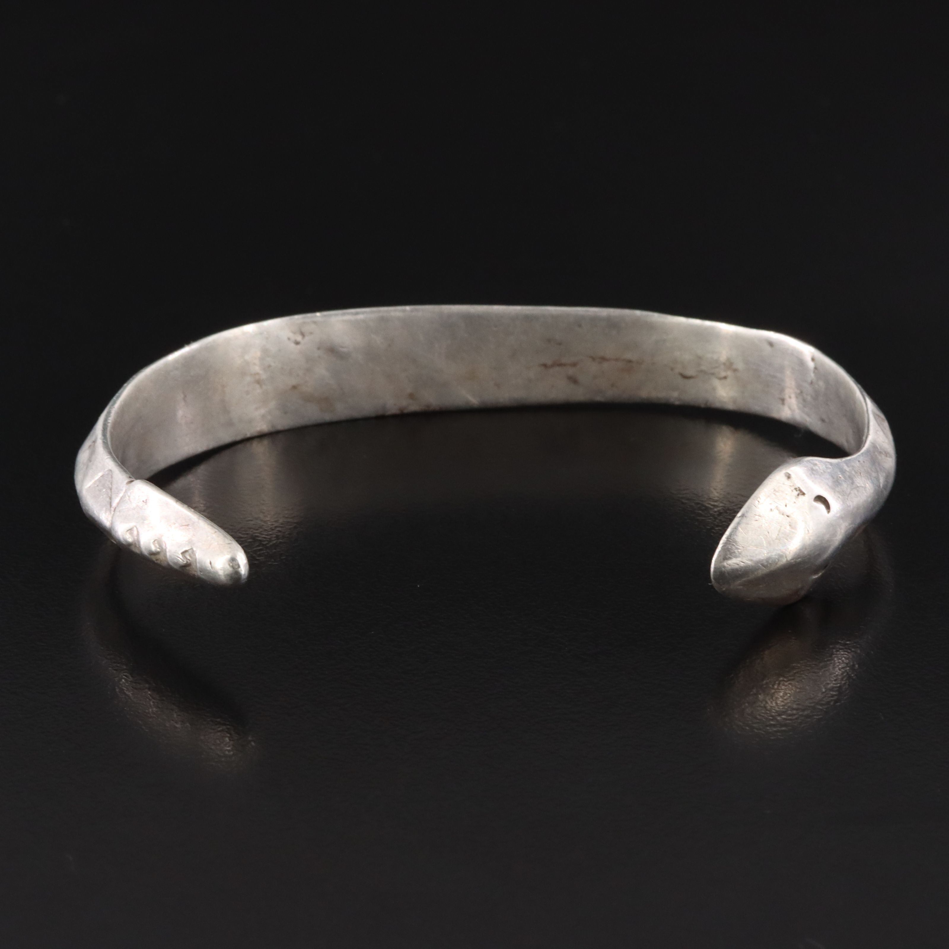 Southwestern 950 Silver Rattlesnake Cuff Bracelet