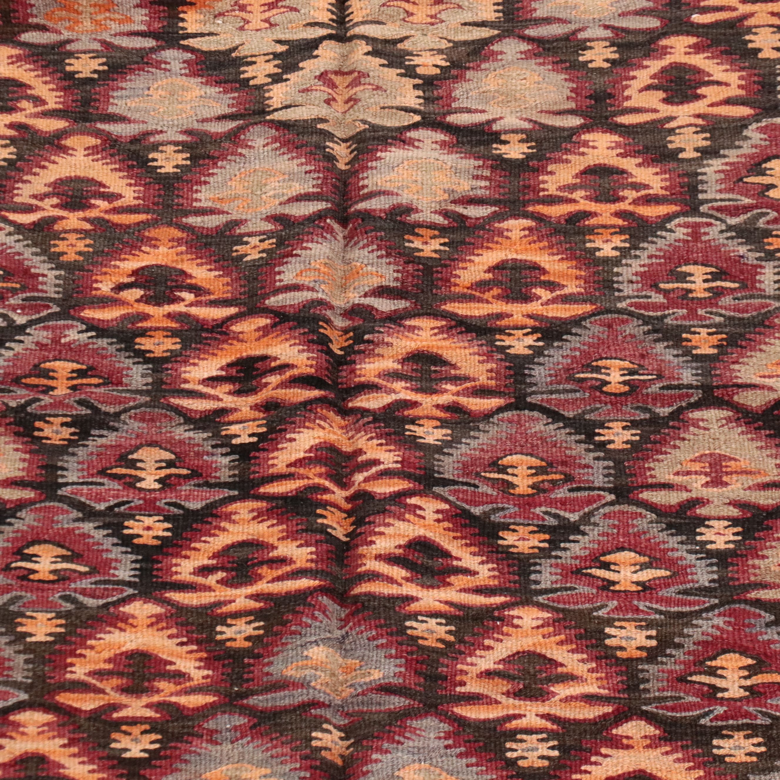 5'2 x 11'6 Handwoven Turkish Kilim Long Rug