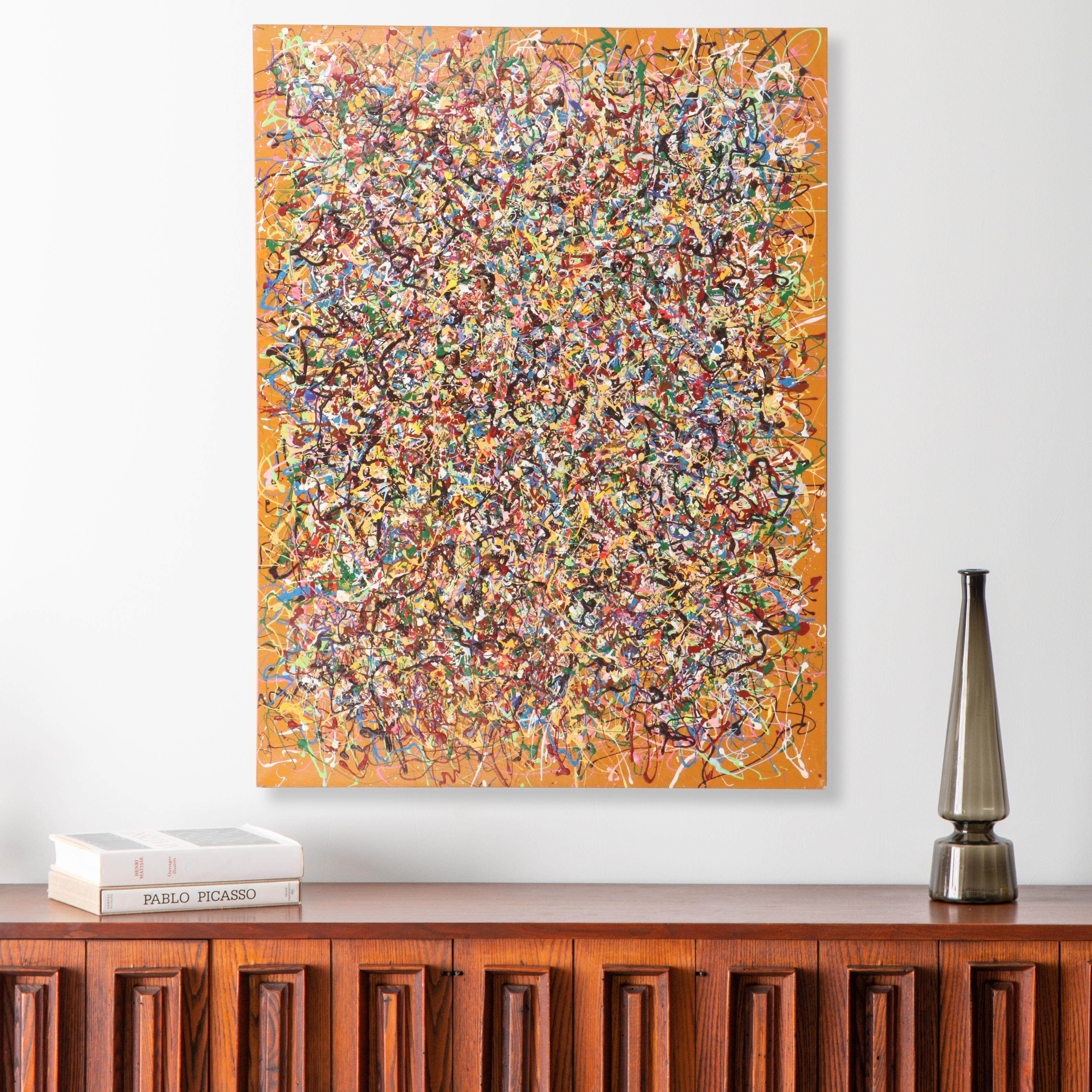 Michael Karr Abstract Acrylic Action Painting, 2018