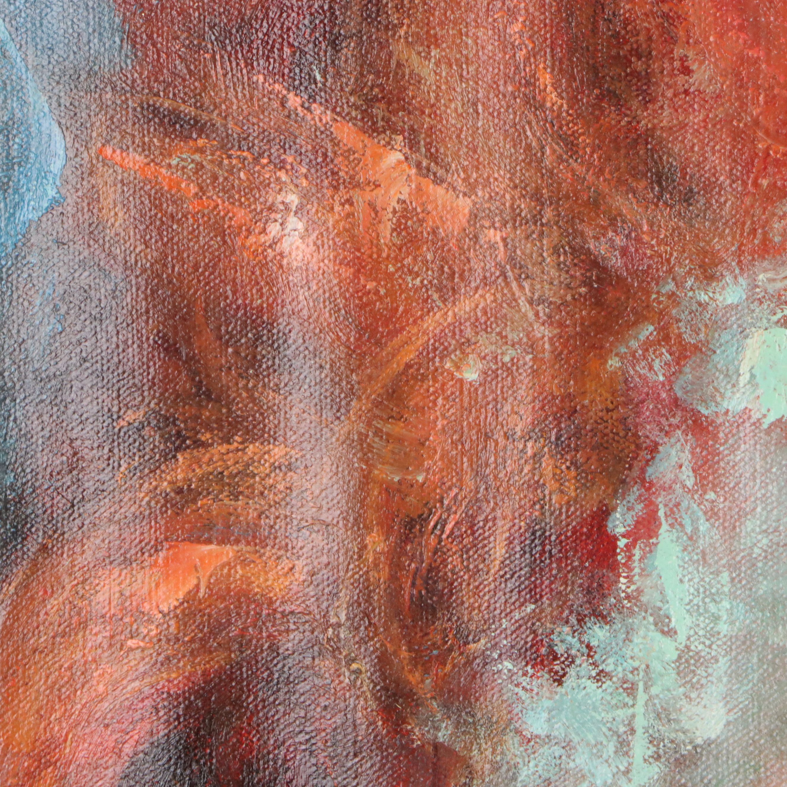 N. Ming Portrait Oil Painting of Woman, 21st Century