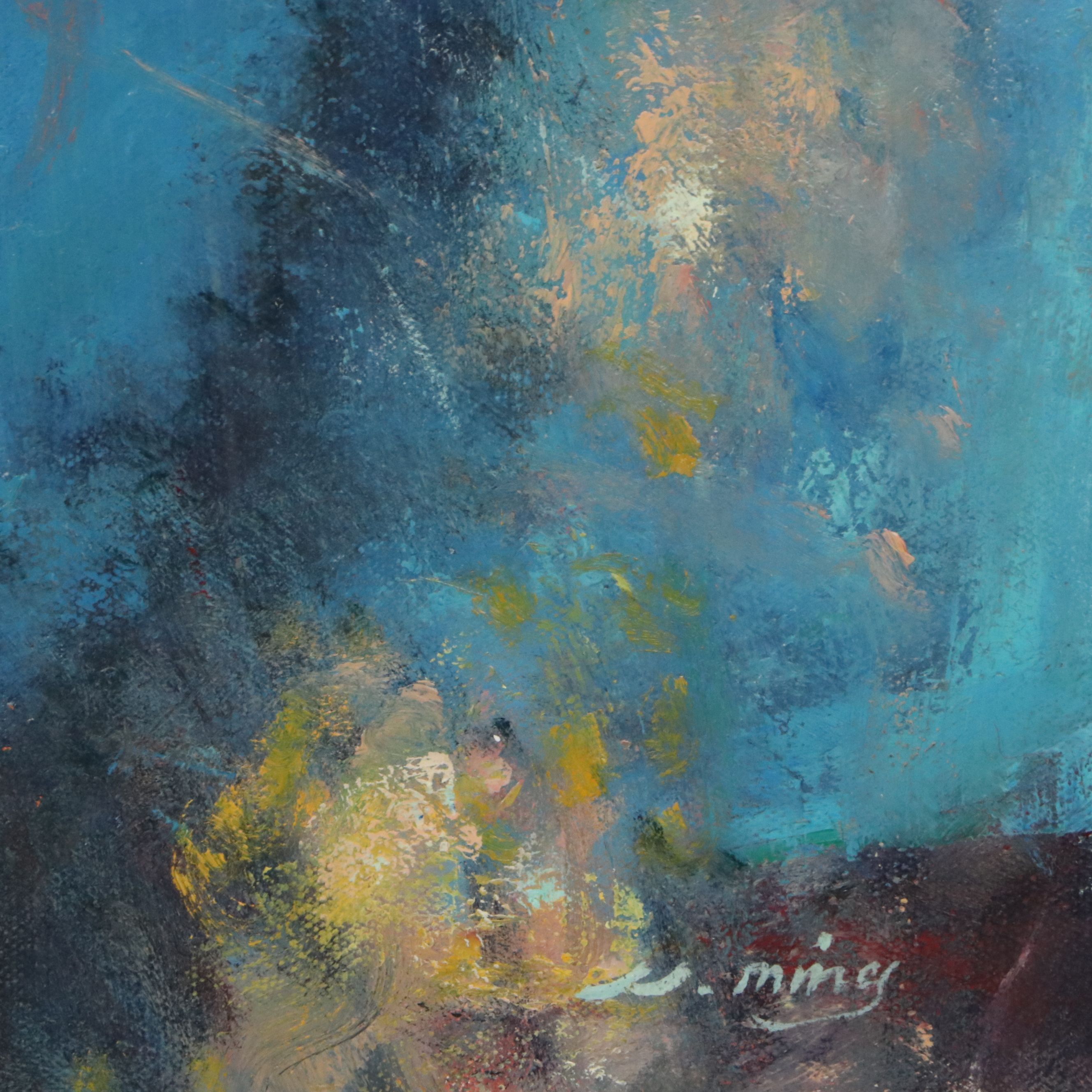 N. Ming Portrait Oil Painting of Woman, 21st Century