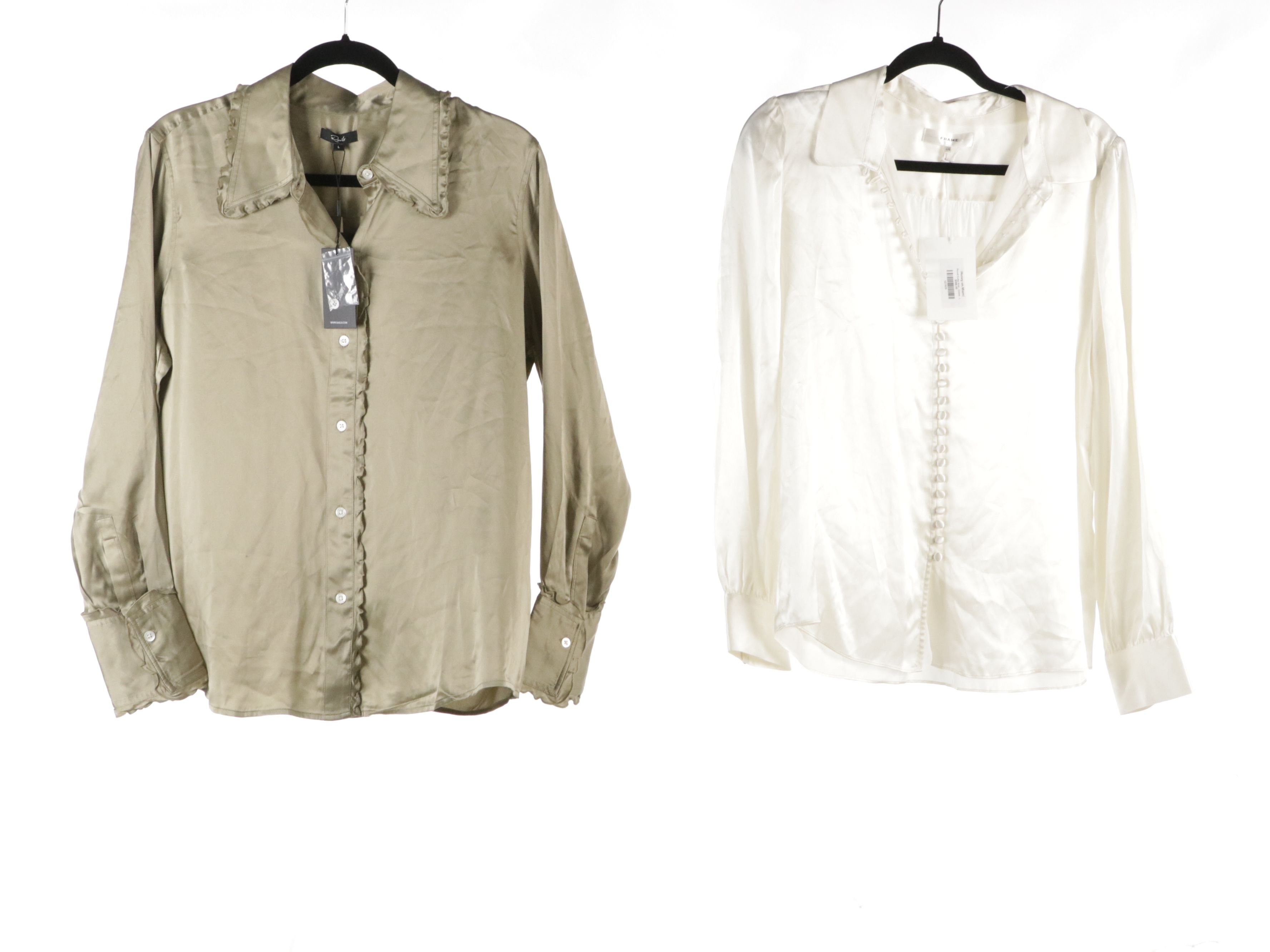 Frame and Rails Neutral Silk Blouses, Design Today's Vintage Printed Jacket