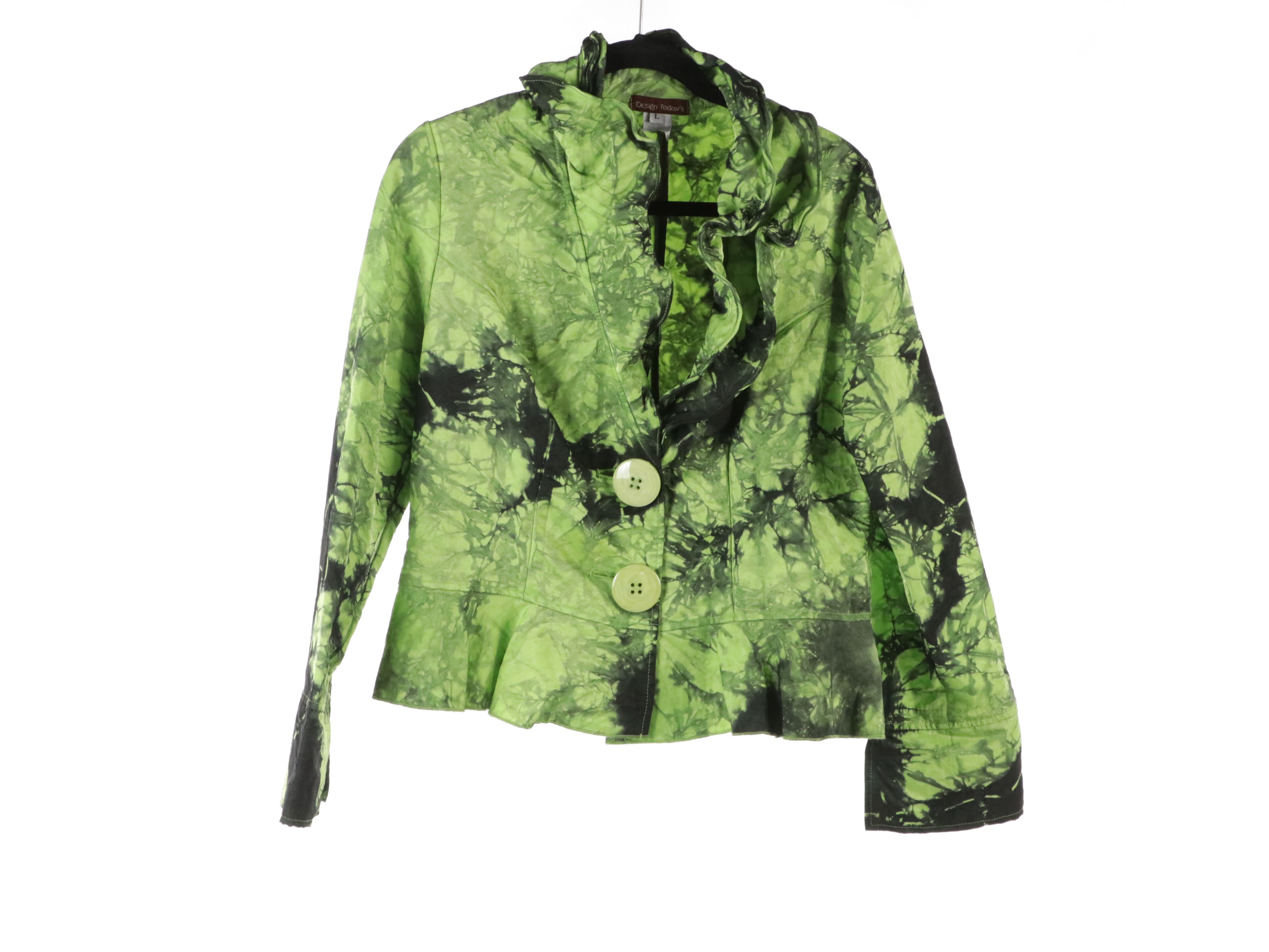 Frame and Rails Neutral Silk Blouses, Design Today's Vintage Printed Jacket