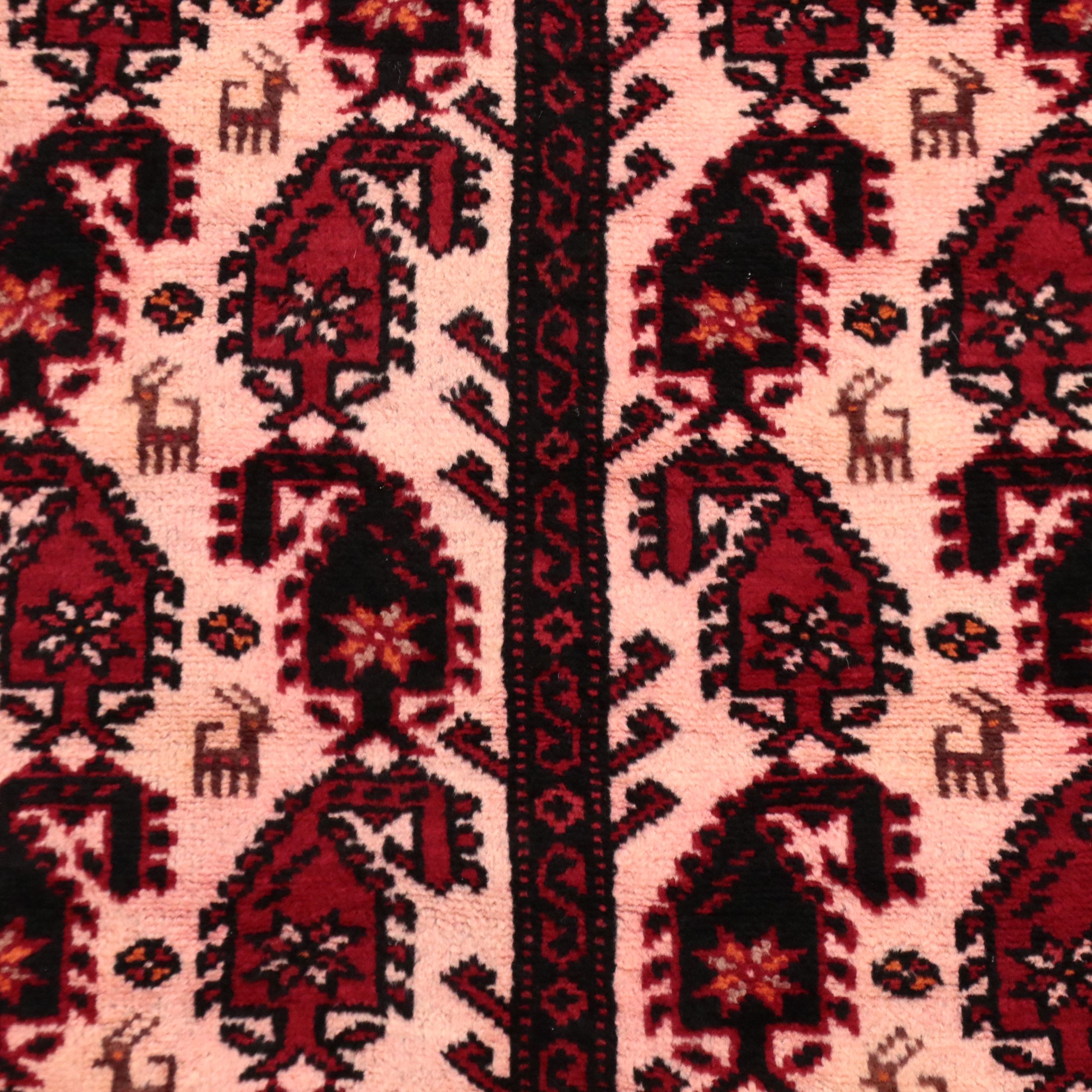 3'8 x 6'8 Hand-Knotted Afghan Baluch Prayer Rug