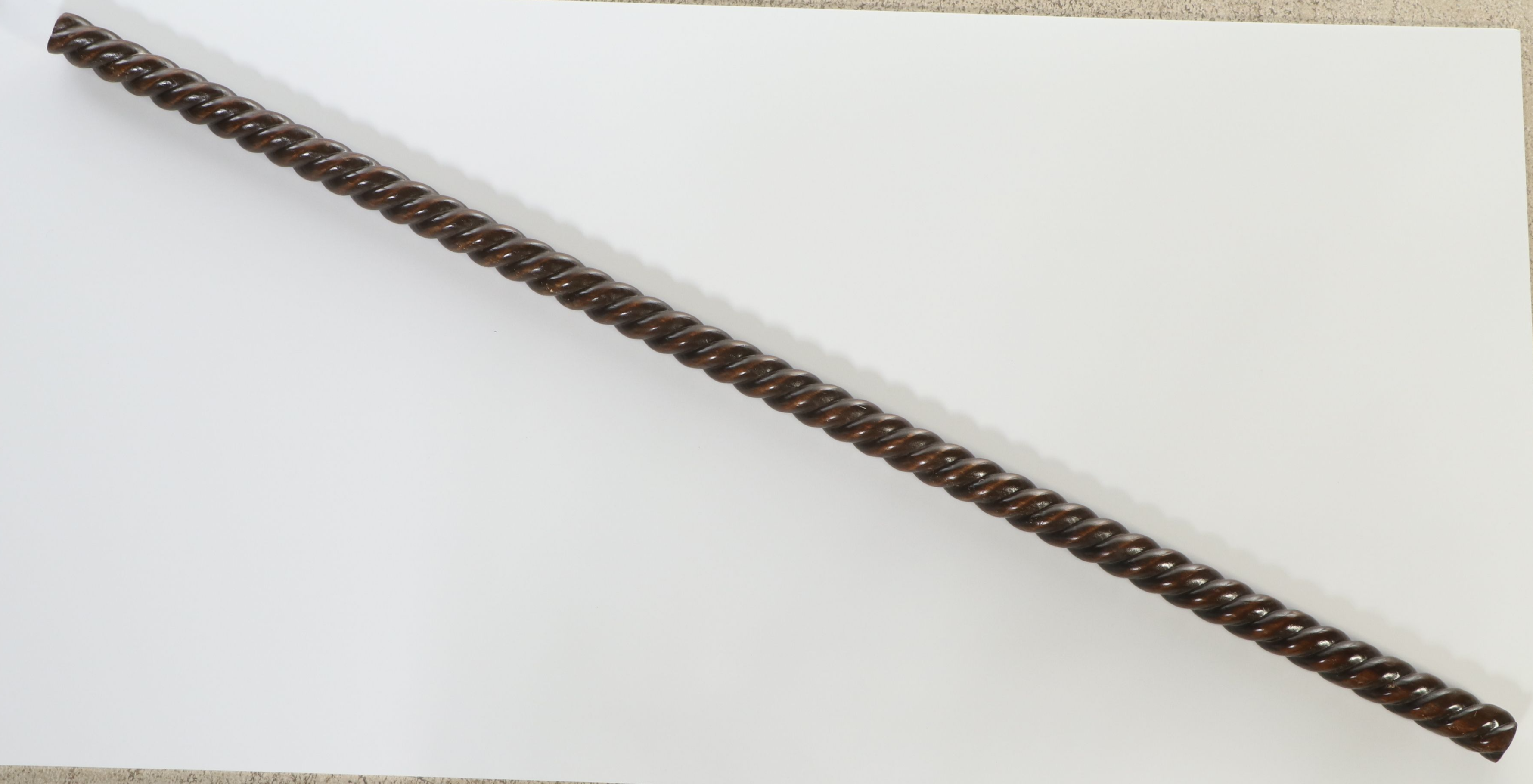 Victorian Style Barley Twist Curtain Rod with Wall Brackets and Finials