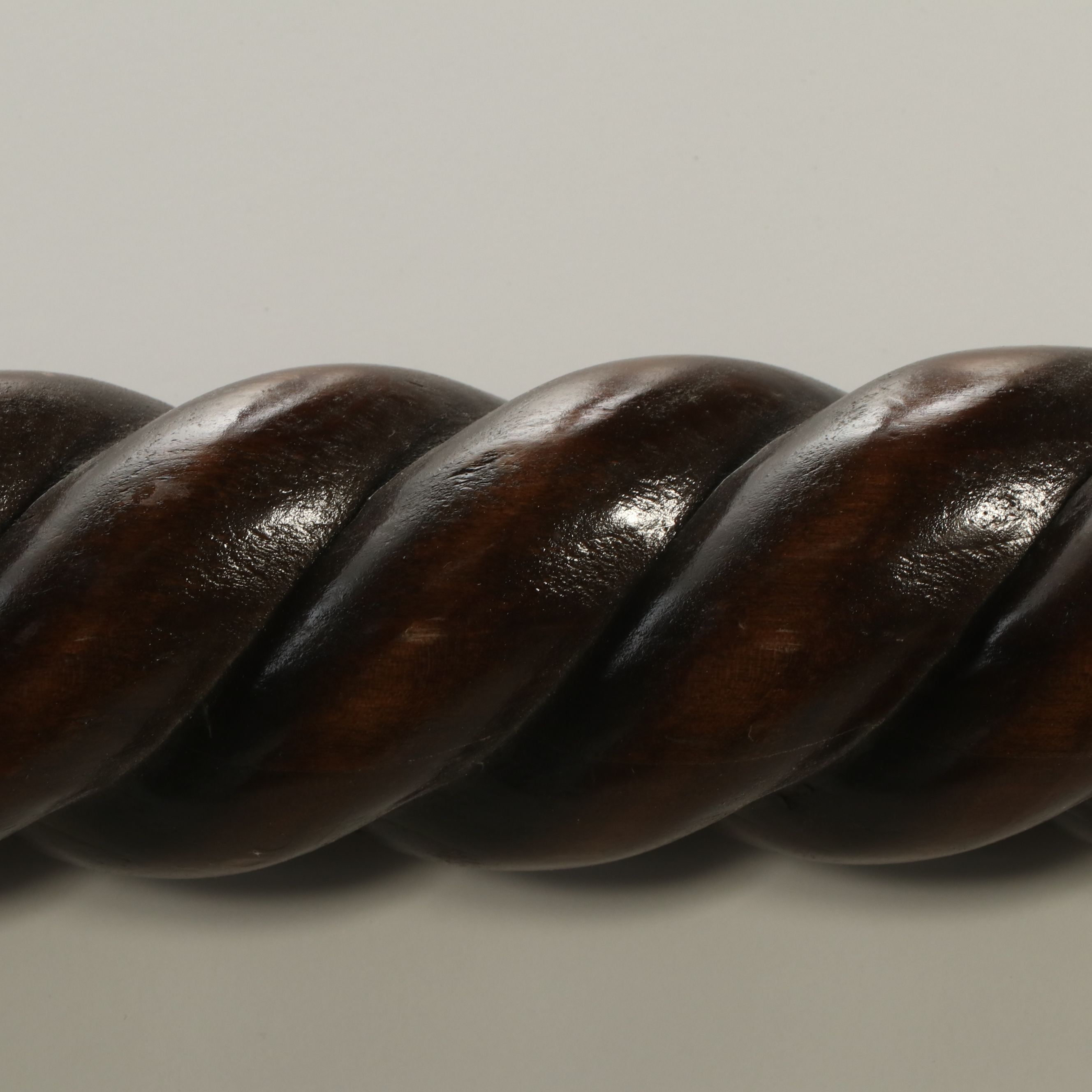 Victorian Style Barley Twist Curtain Rod with Wall Brackets and Finials