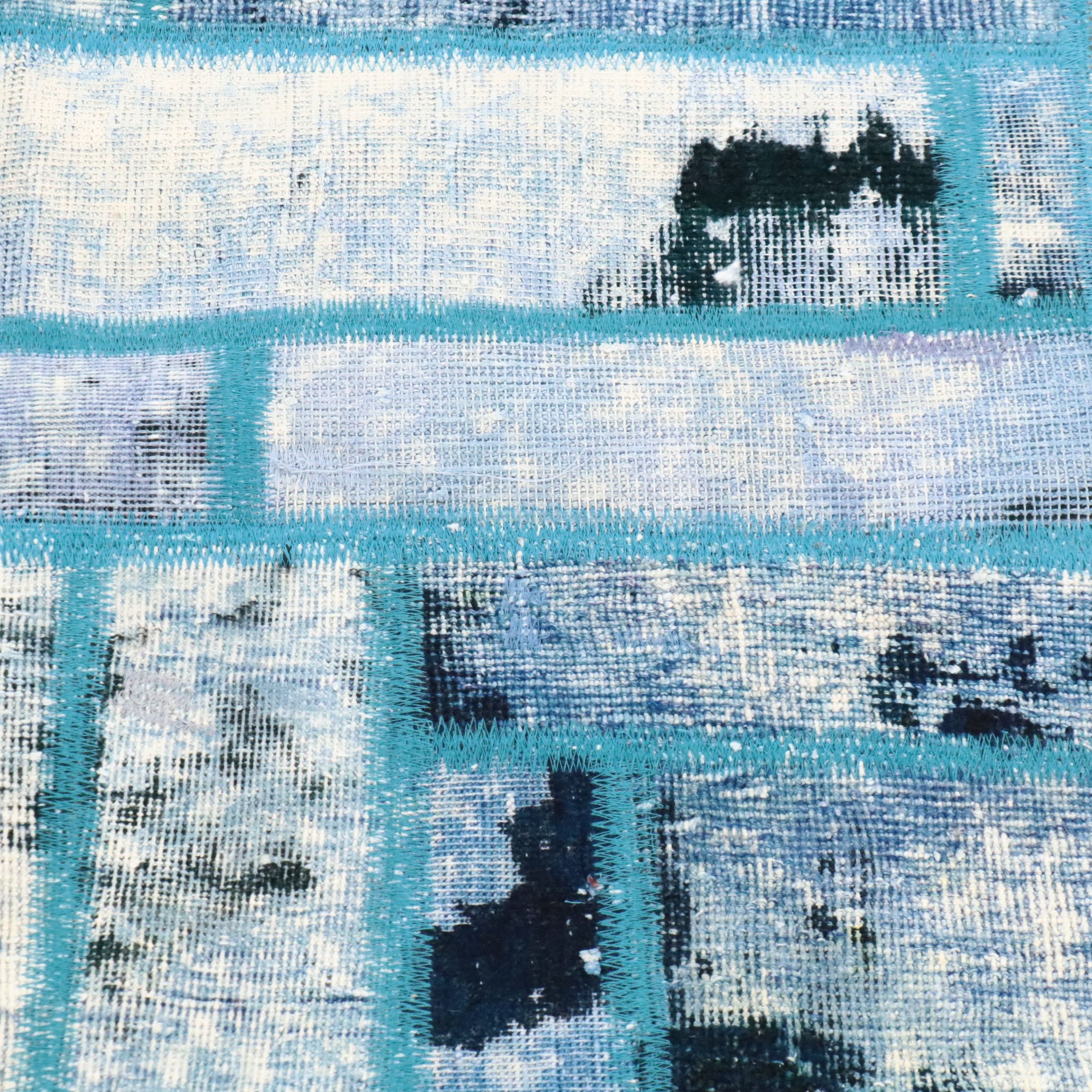 2'11 x 4'4 Handmade Turkish Overdyed Patchwork Accent Rug