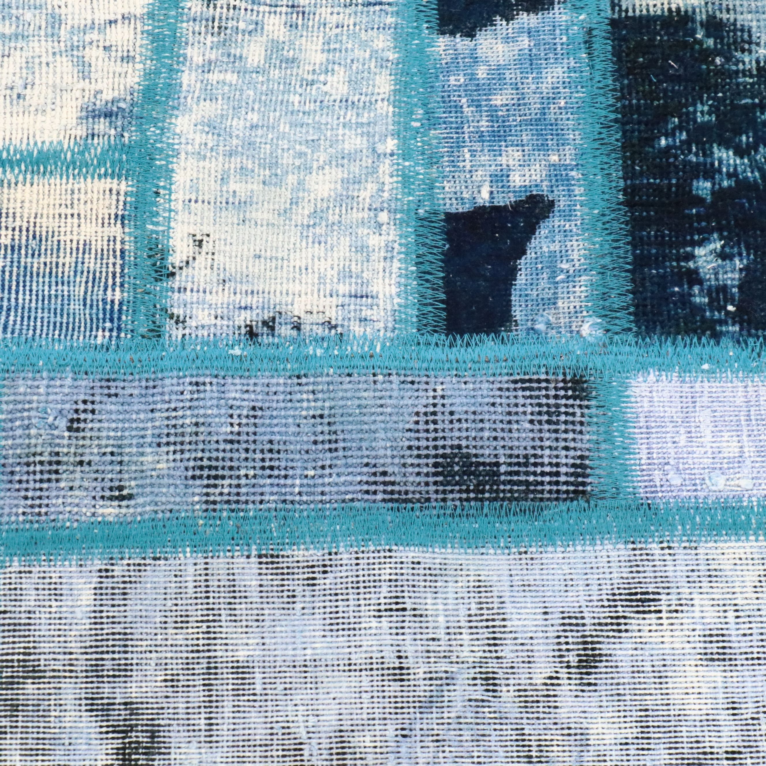 2'11 x 4'4 Handmade Turkish Overdyed Patchwork Accent Rug