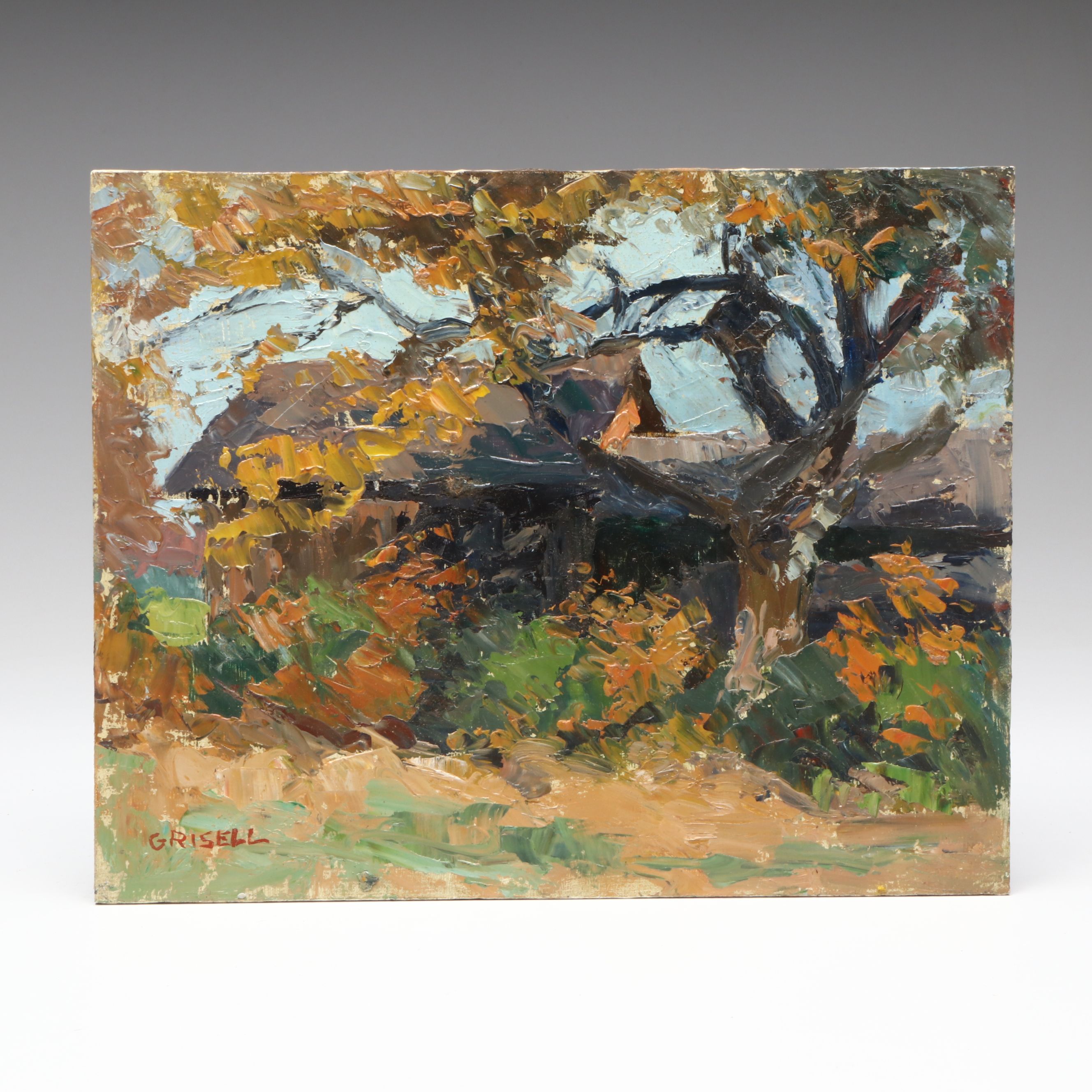 Susan Grisell Autumnal New England Plein Air Oil Painting