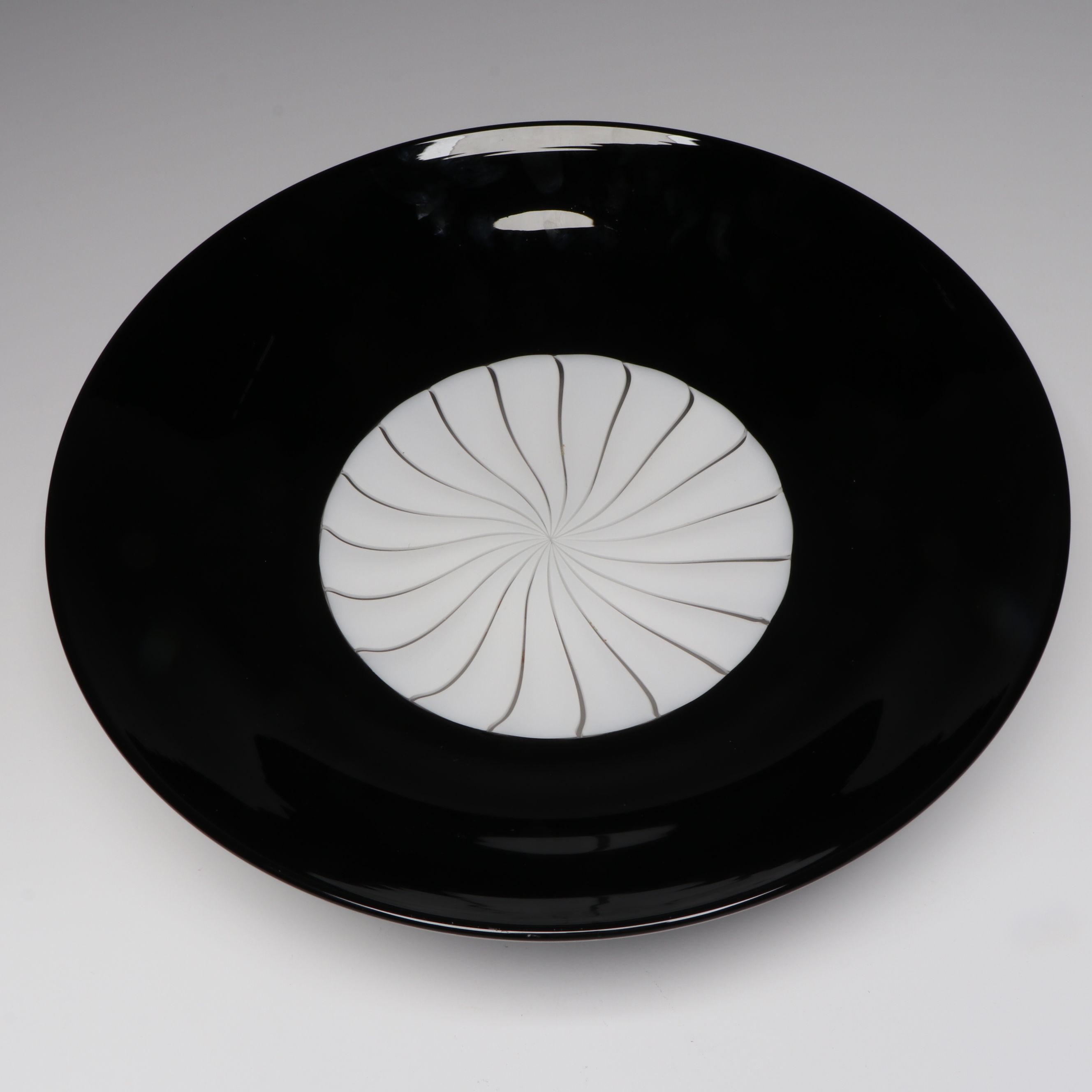 Sam Stang Incalmo Studio Glass Footed Bowl, 2003