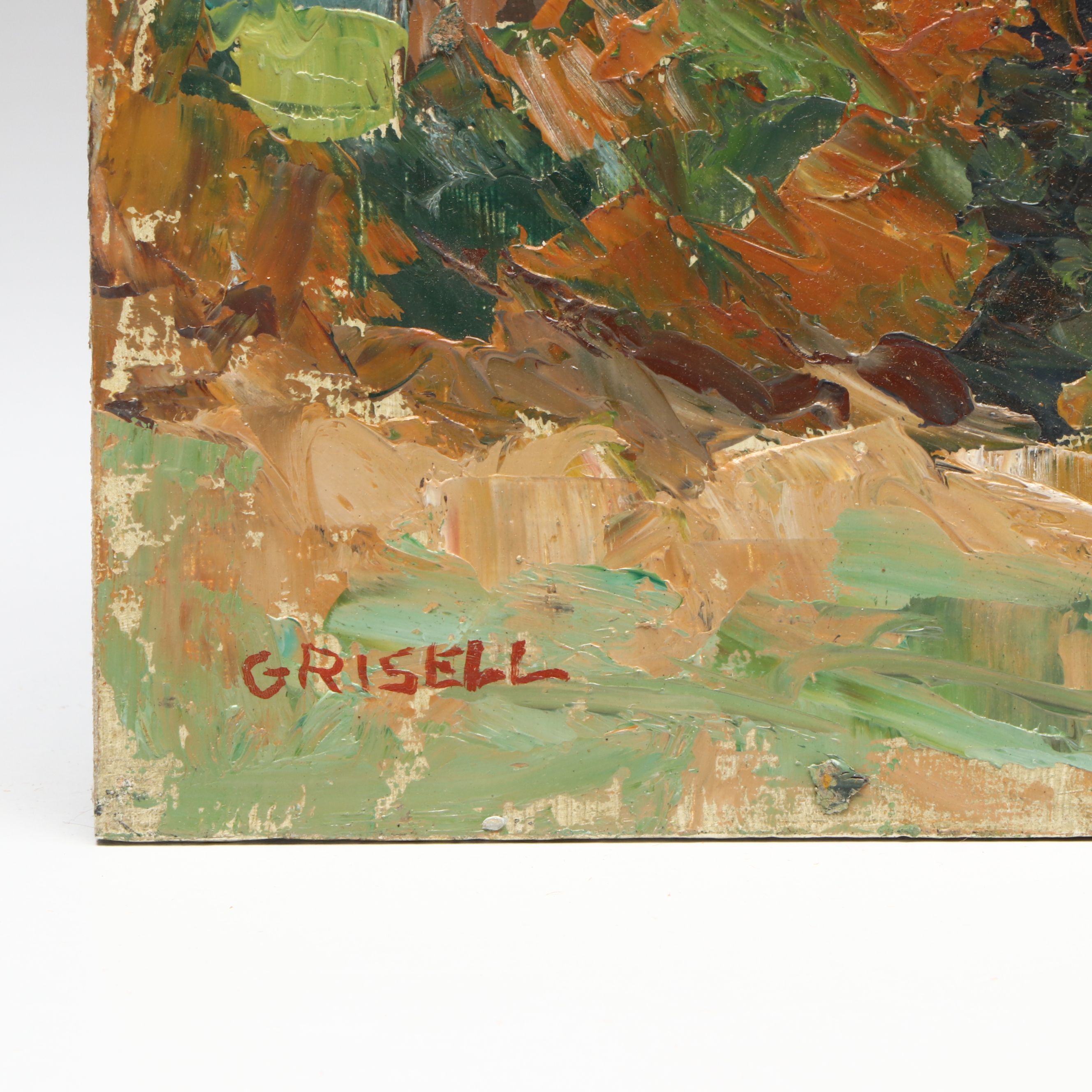 Susan Grisell Autumnal New England Plein Air Oil Painting