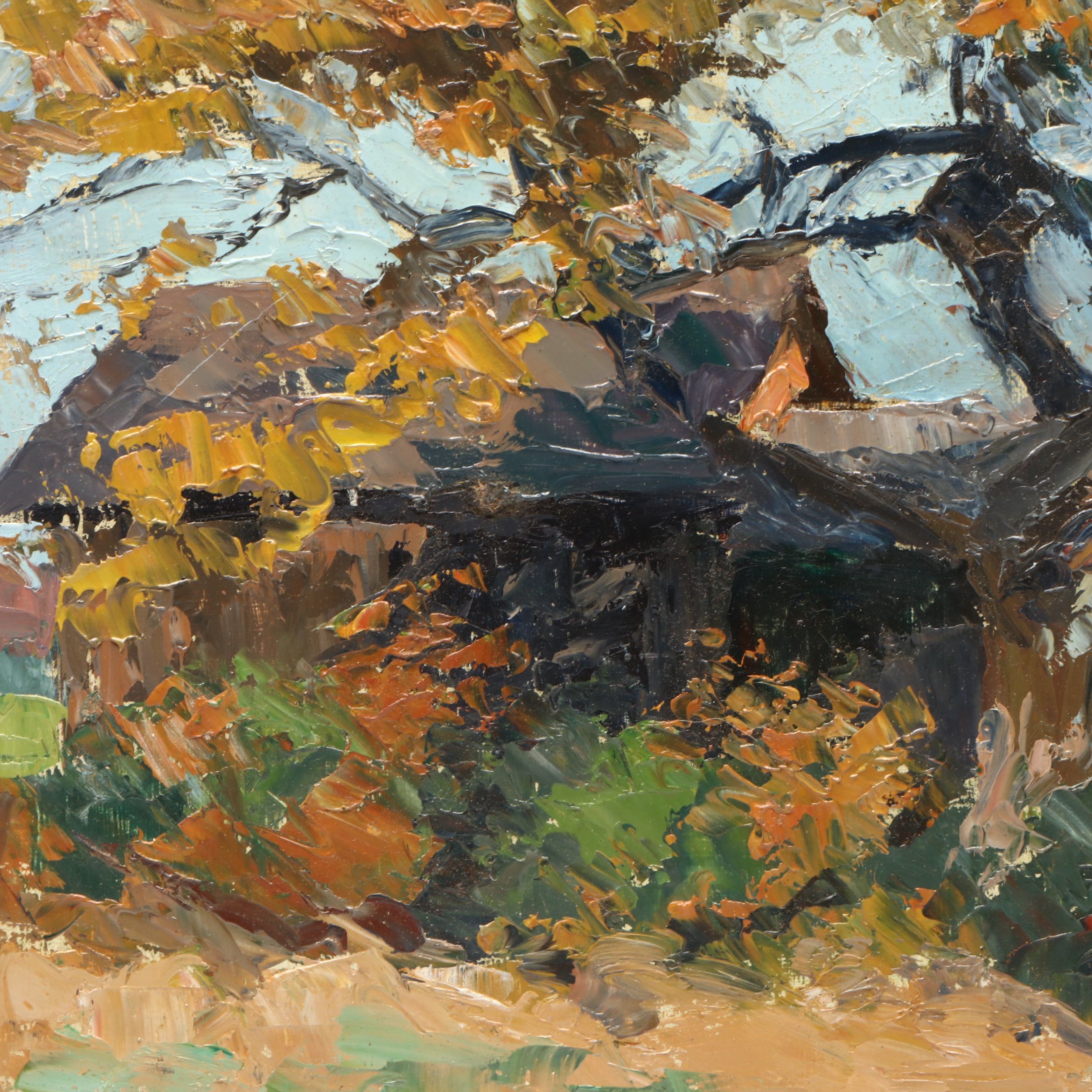 Susan Grisell Autumnal New England Plein Air Oil Painting