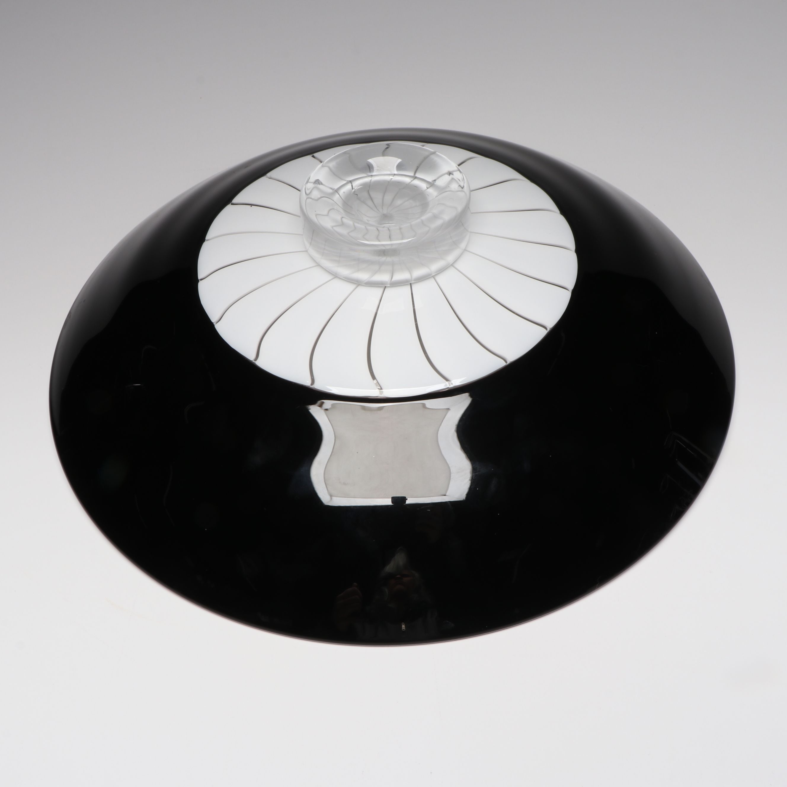 Sam Stang Incalmo Studio Glass Footed Bowl, 2003