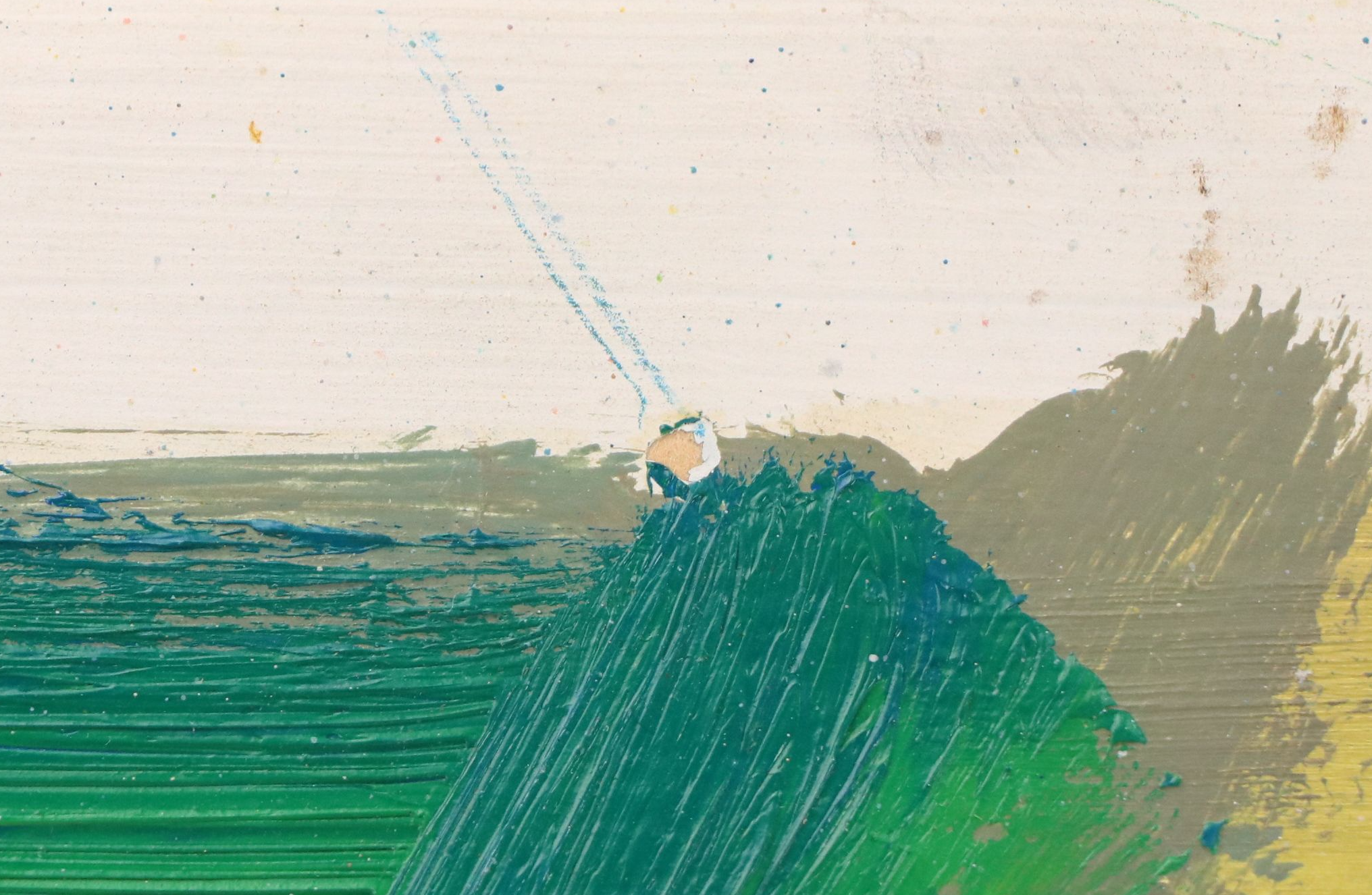 Jack Meanwell Acrylic Painting: Expressionistic Female Nude, Late 20th Century